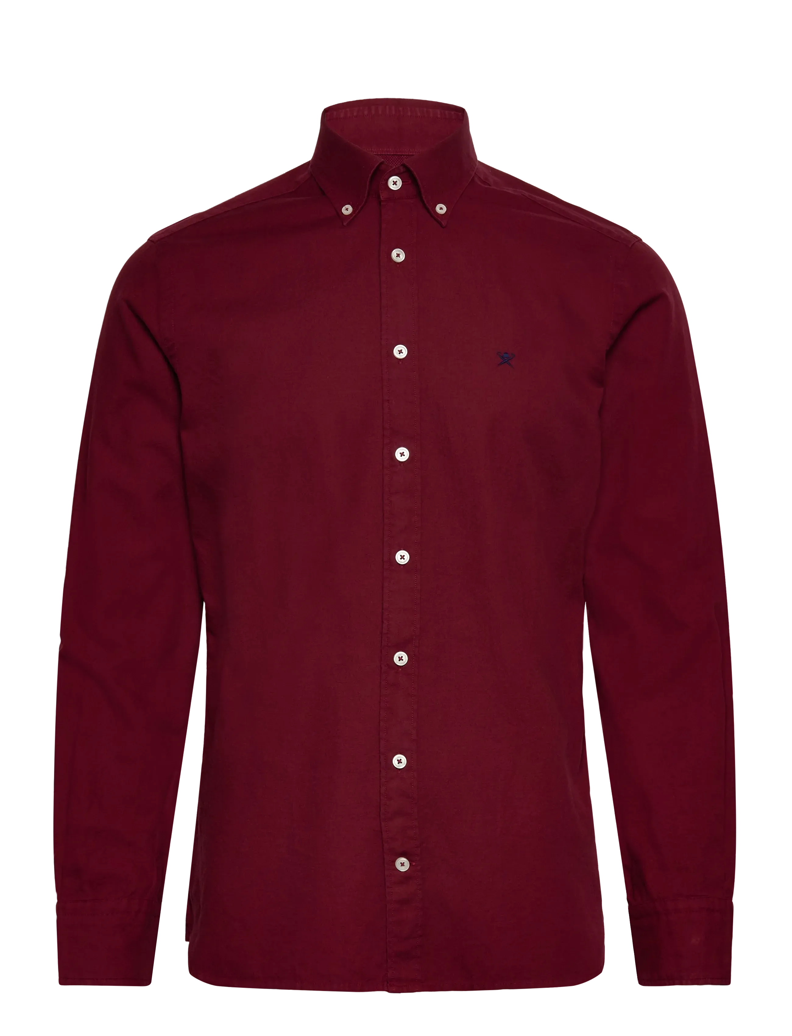 Hackett London ESS GMT DYED OXFORD - Clothing - BURGUNDY RED / burgundy
