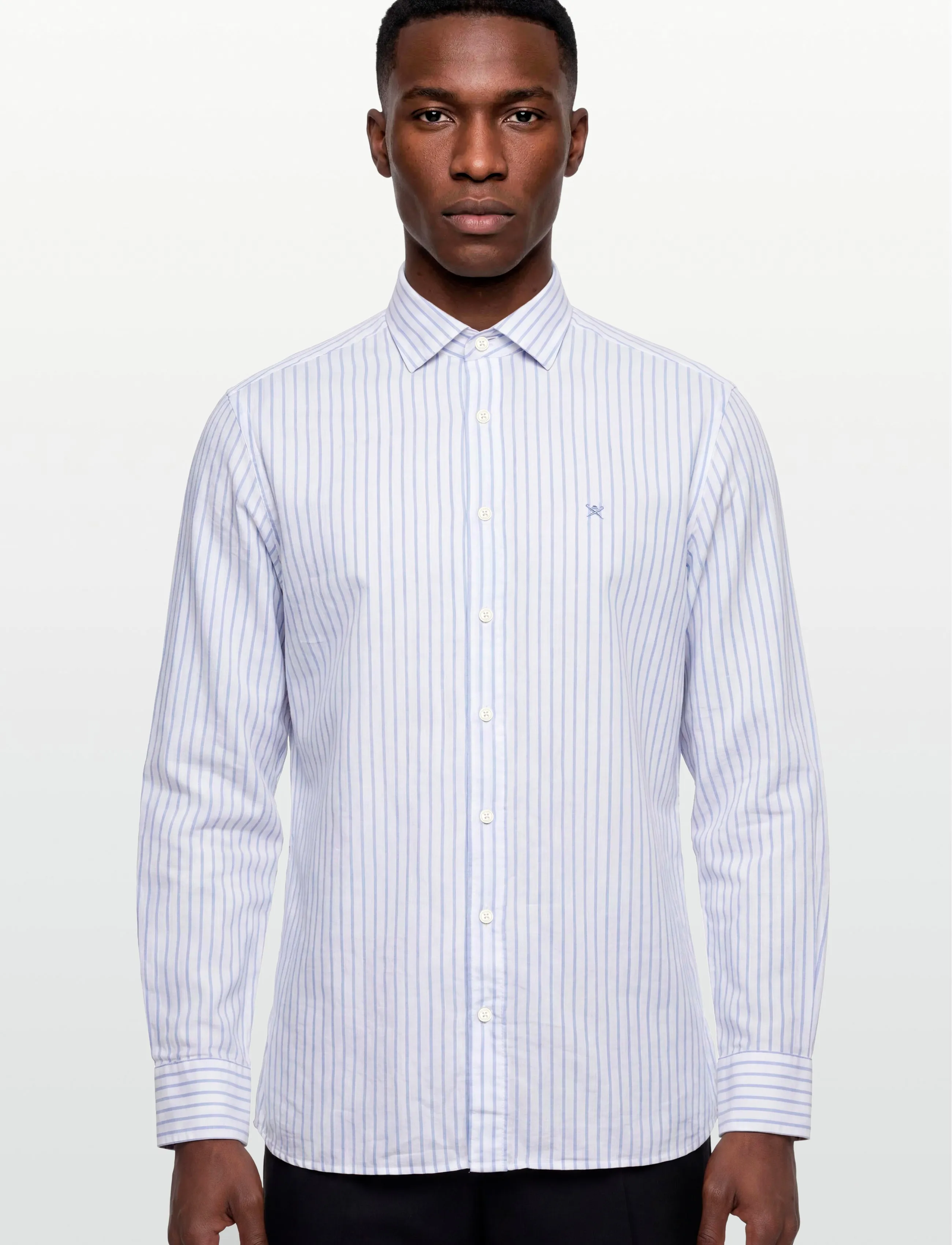 Hackett London - COT LIN SUMMER STRIPE - basic-hemden - light blue - 3