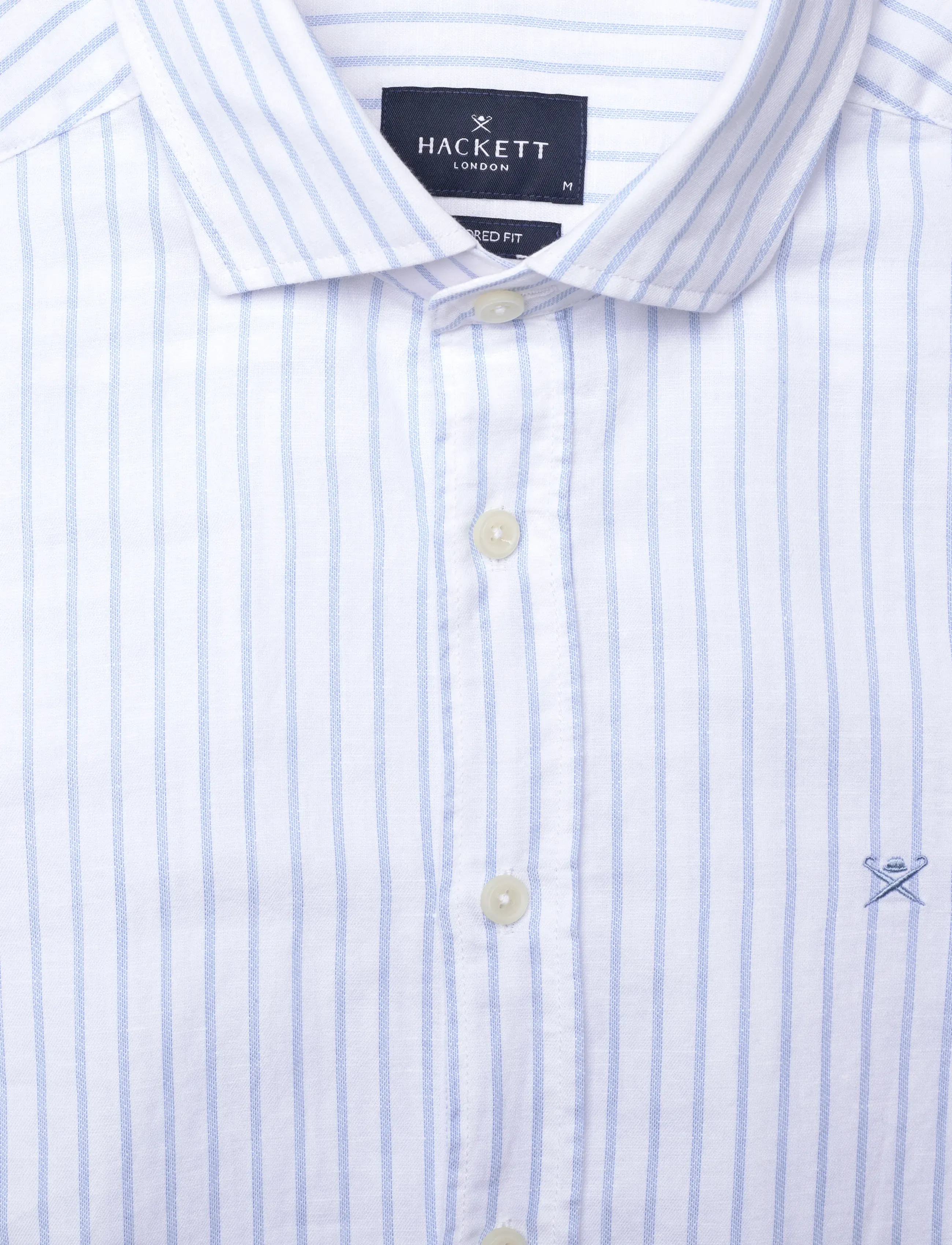 Hackett London - COT LIN SUMMER STRIPE - basic-hemden - light blue - 5