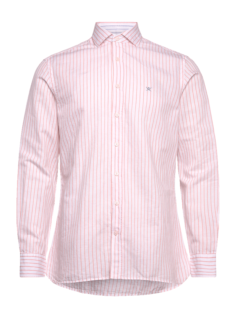 Hackett London - COT LIN SUMMER STRIPE - basic skjorter - peach orange - 0