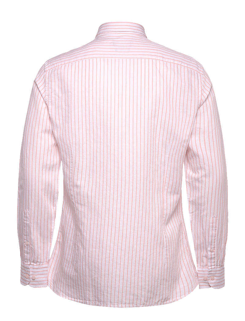 Hackett London - COT LIN SUMMER STRIPE - basic skjorter - peach orange - 1