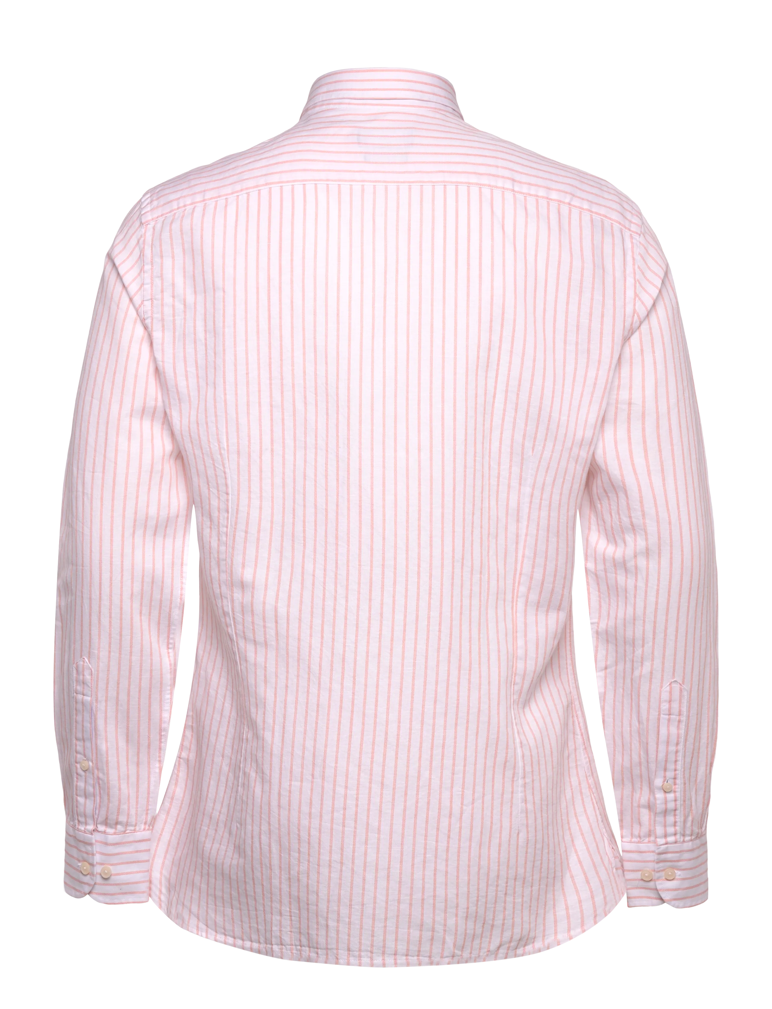 Hackett London - COT LIN SUMMER STRIPE - basic skjorter - peach orange - 1