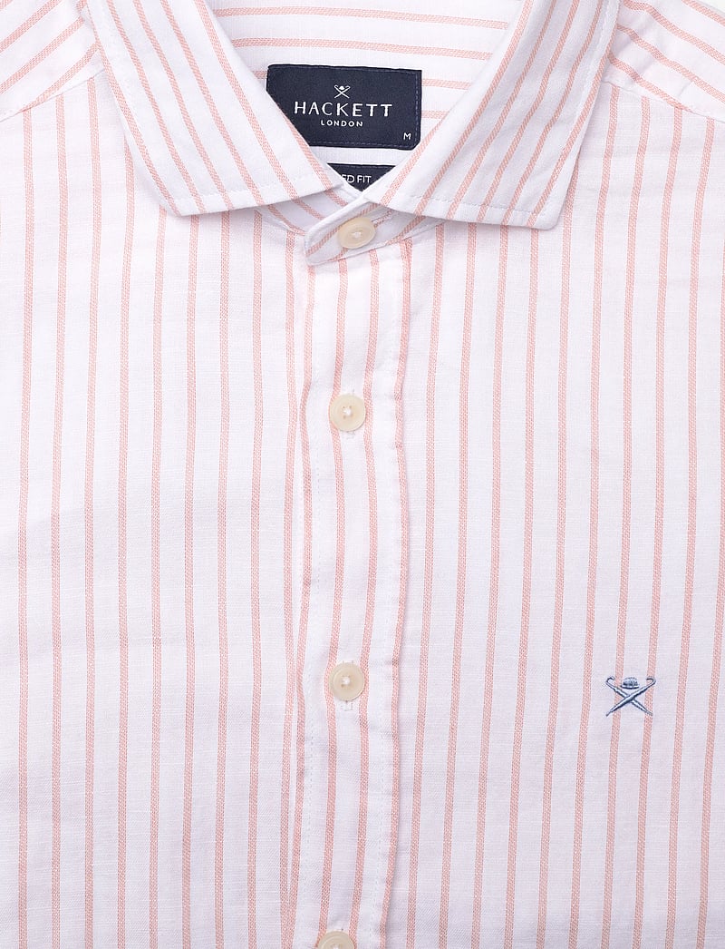 Hackett London - COT LIN SUMMER STRIPE - basic skjorter - peach orange - 2