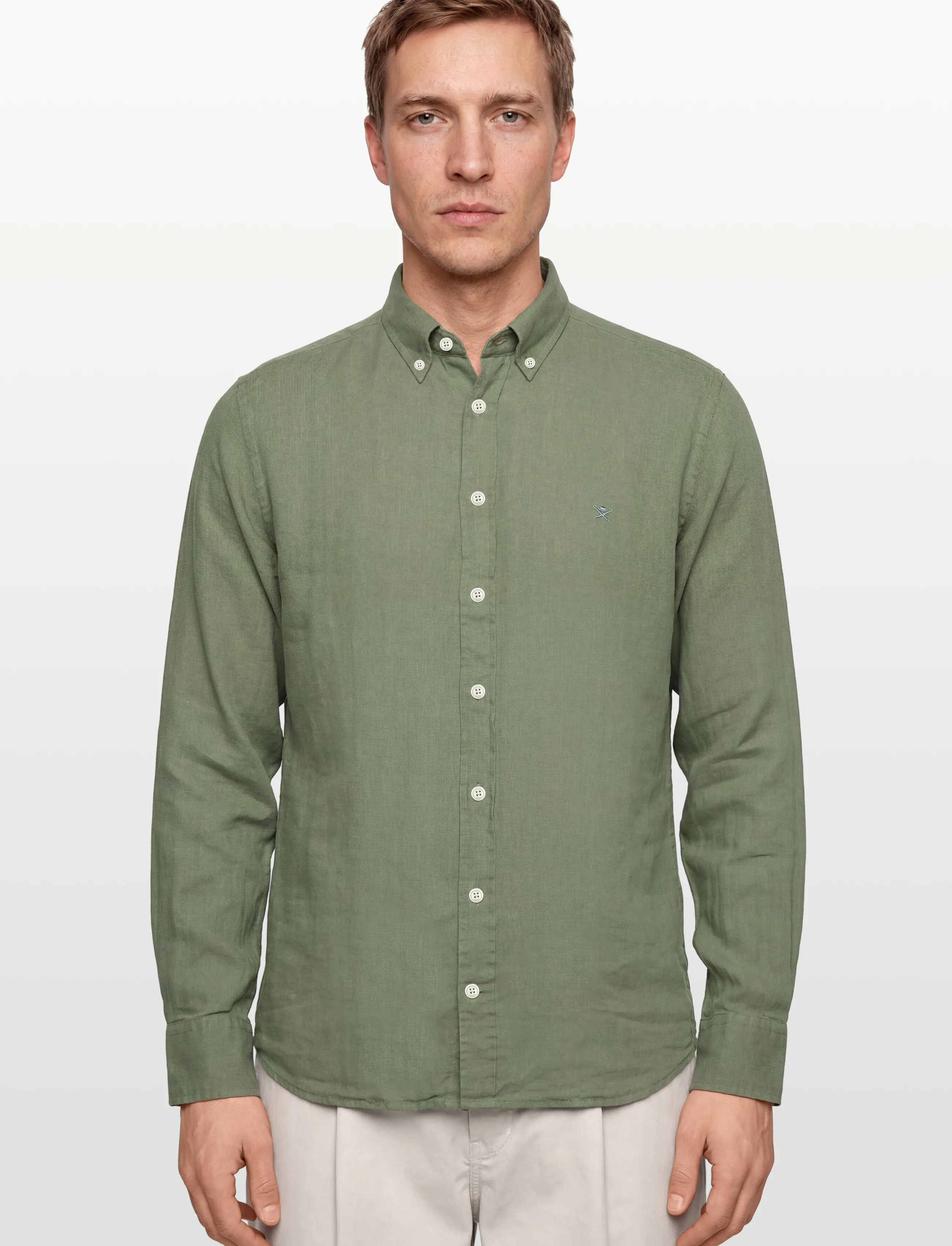 Hackett London - ESS GMD LINEN BRPT - leinenhemden - old navy - 3