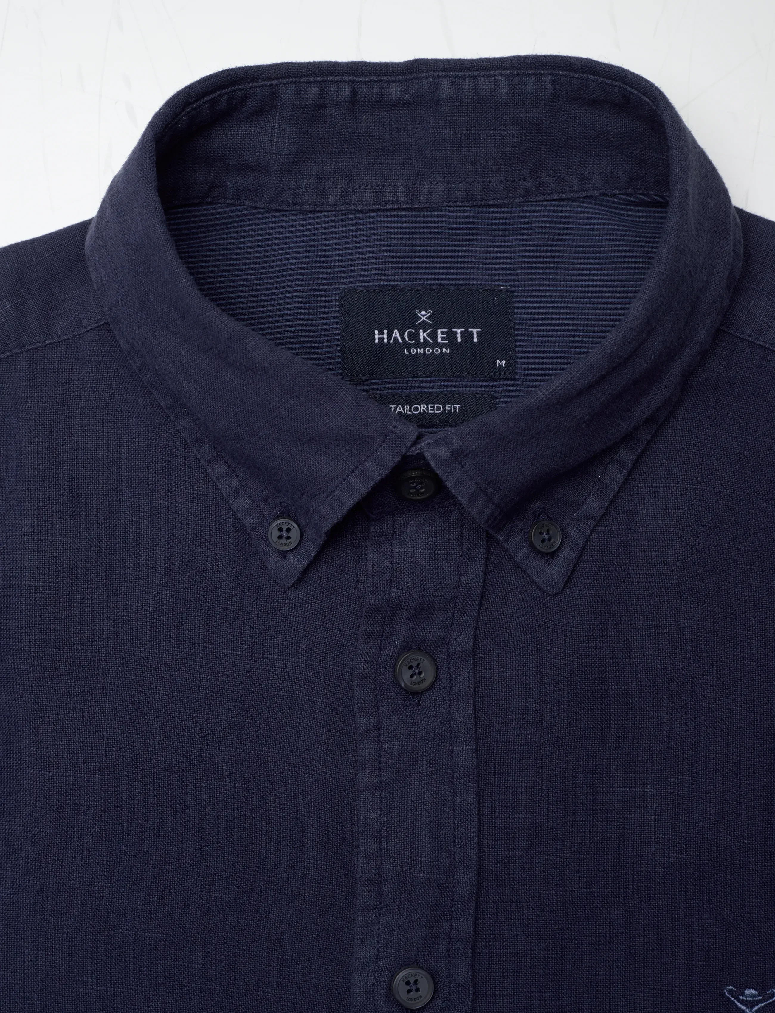 Hackett London - ESS GMD LINEN BRPT - leinenhemden - old navy - 2