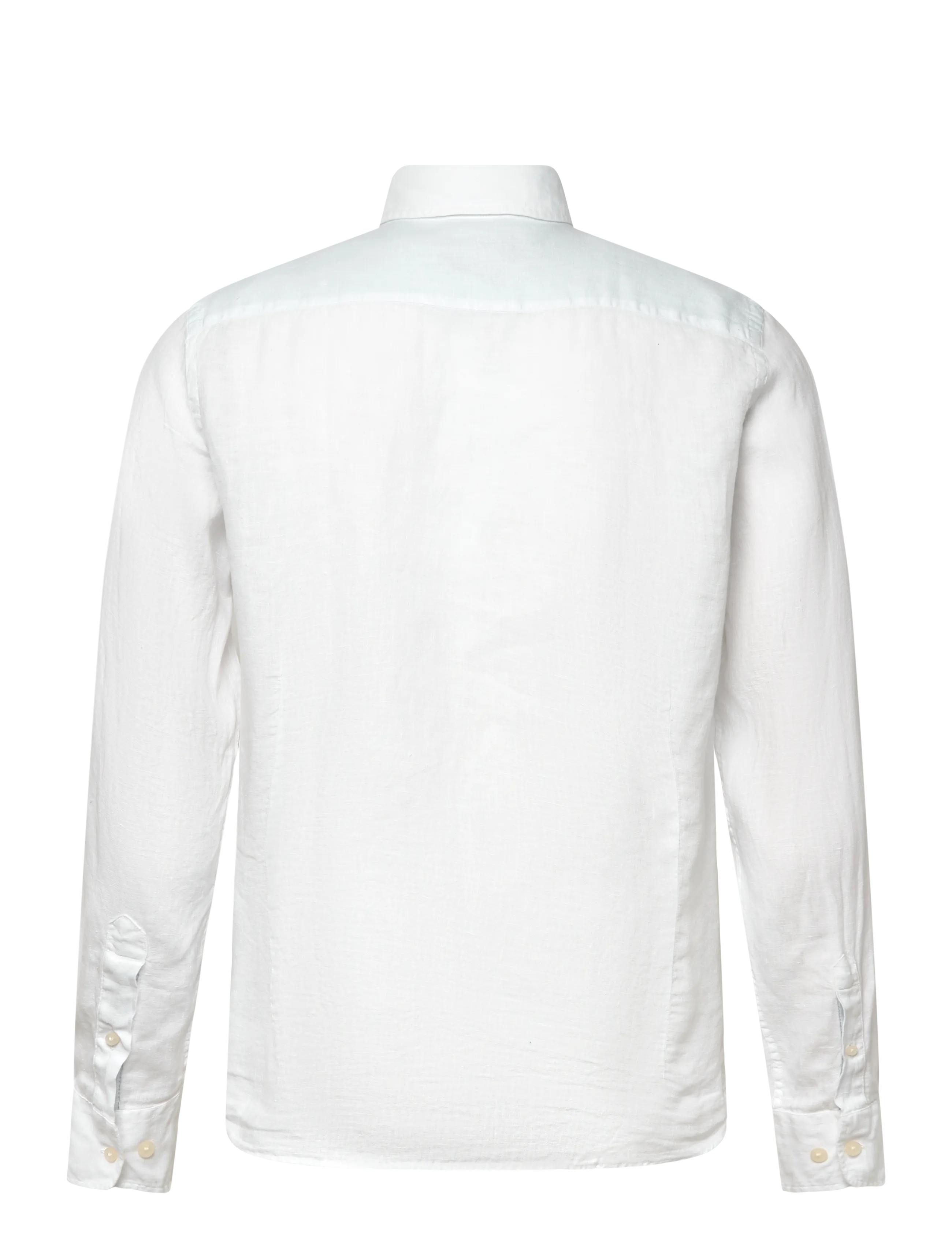 Hackett London - ESS GMD LINEN BRPT - linen shirts - optic white - 1