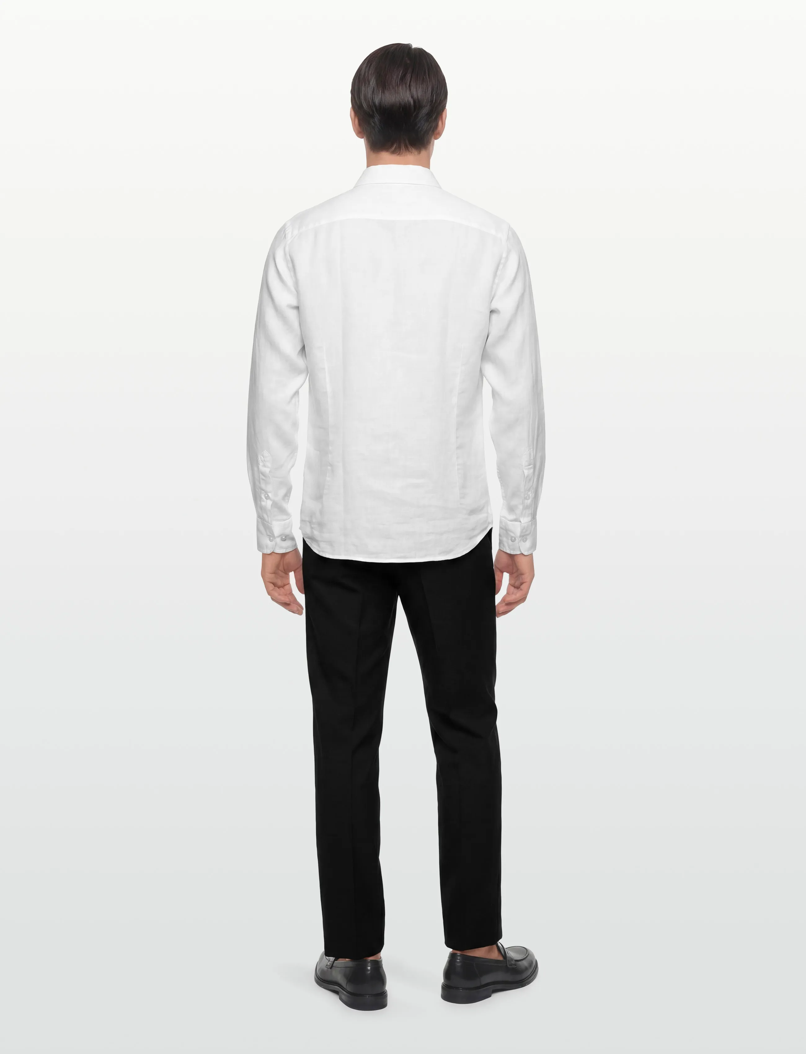 Hackett London - ESS GMD LINEN BRPT - linasest riidest särgid - optic white - 4