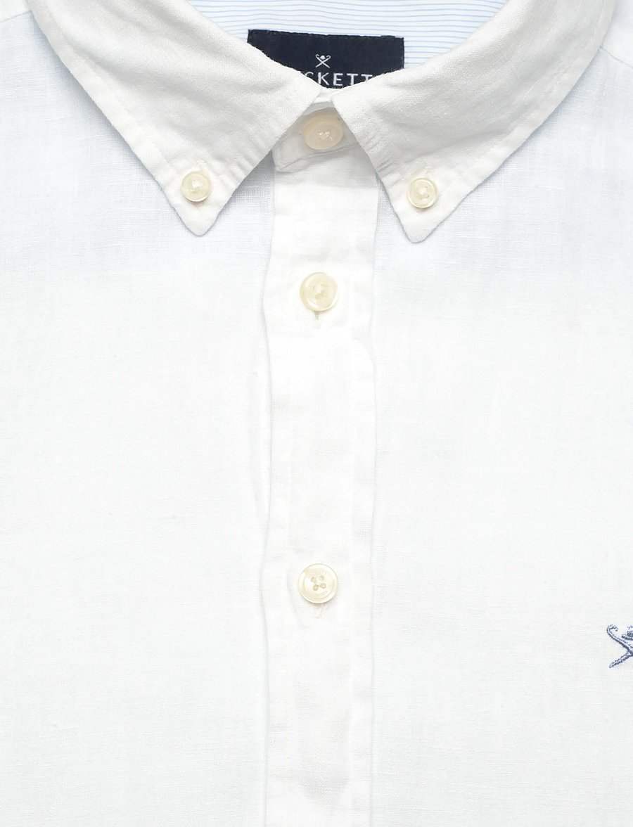 Hackett London - ESS GMD LINEN BRPT - basic-hemden - optic white - 5