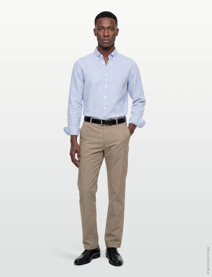 Hackett London - ESS GMD LINEN BRPT - basic-hemden - oxford blue - 0