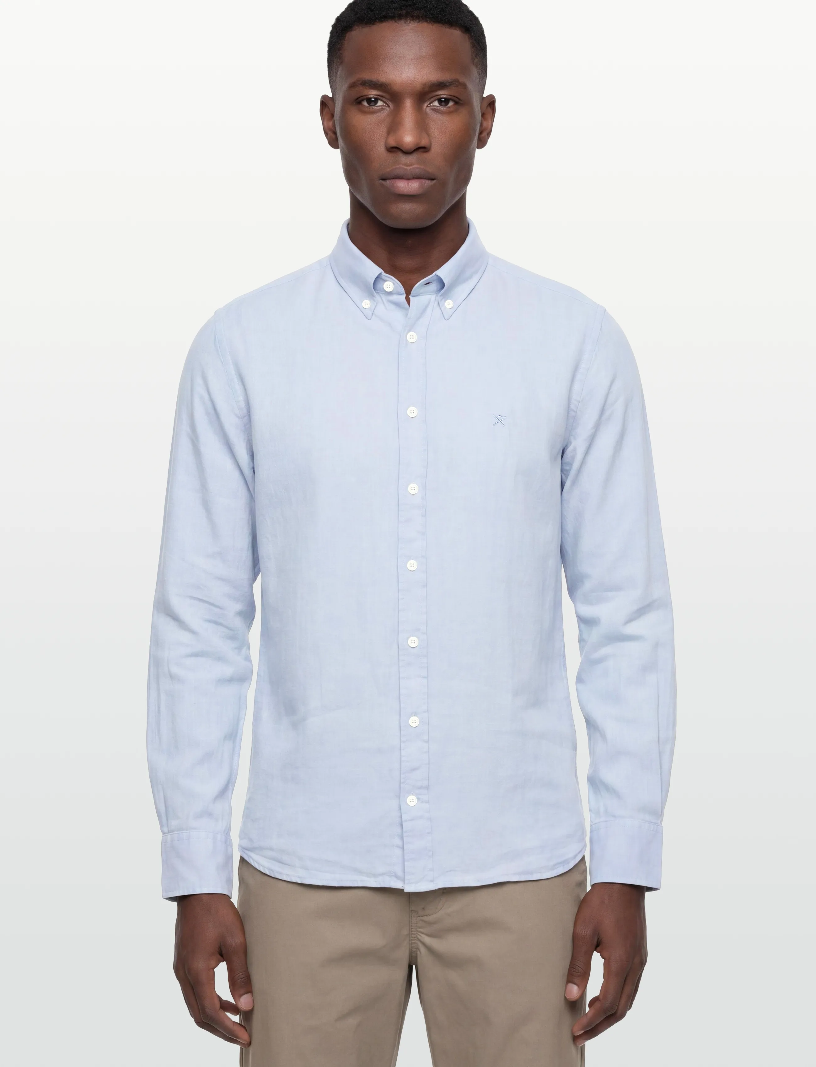 Hackett London - ESS GMD LINEN BRPT - leinenhemden - oxford blue - 3
