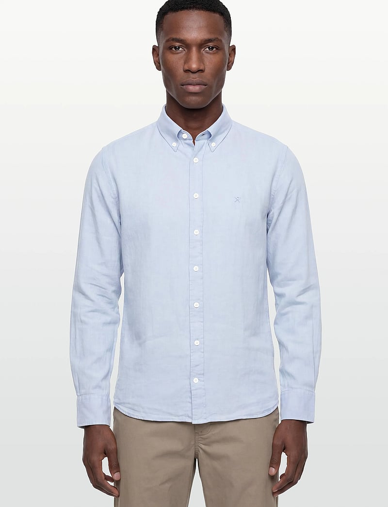 Hackett London - ESS GMD LINEN BRPT - basic-hemden - oxford blue - 3