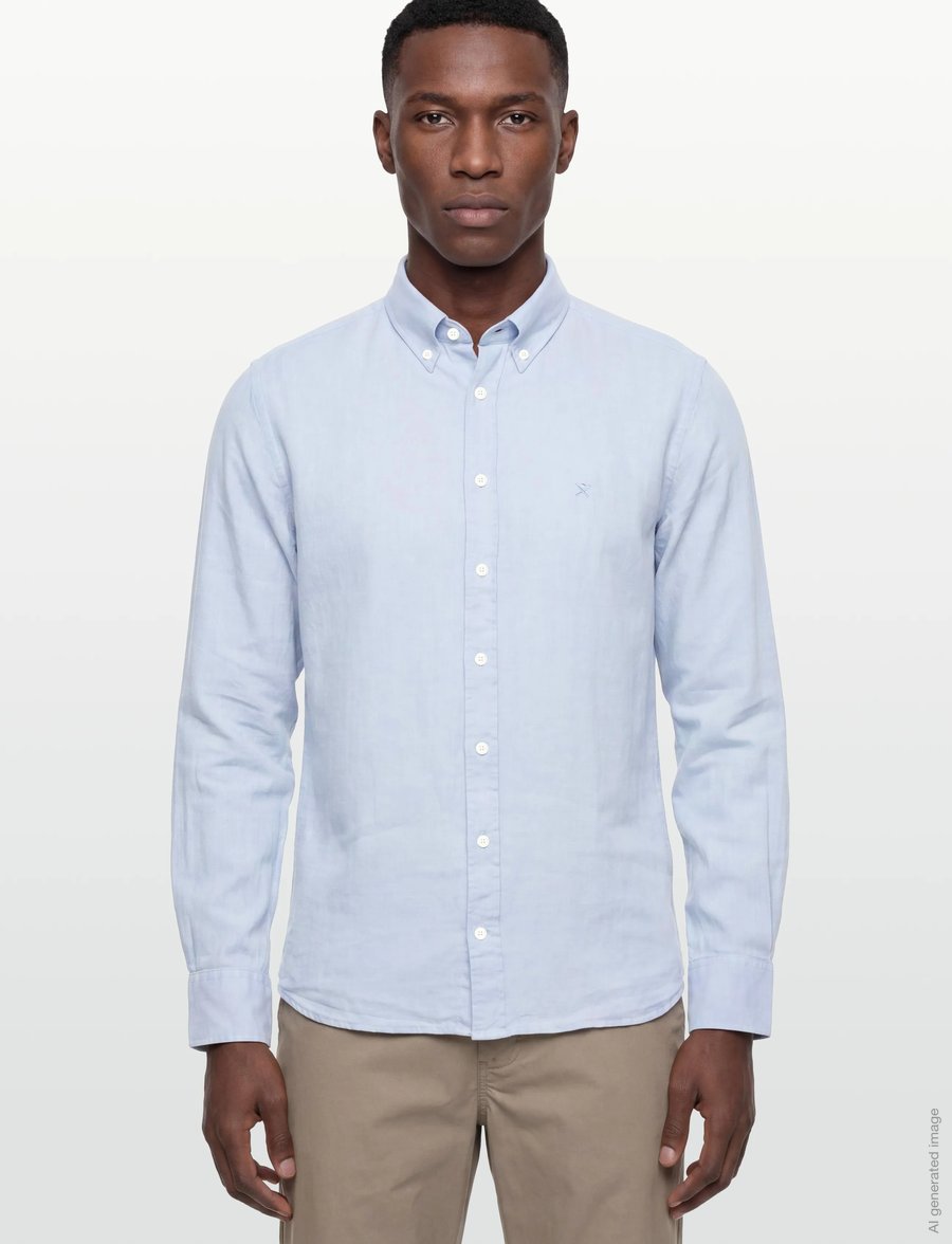 Hackett London - ESS GMD LINEN BRPT - basic-hemden - oxford blue - 3