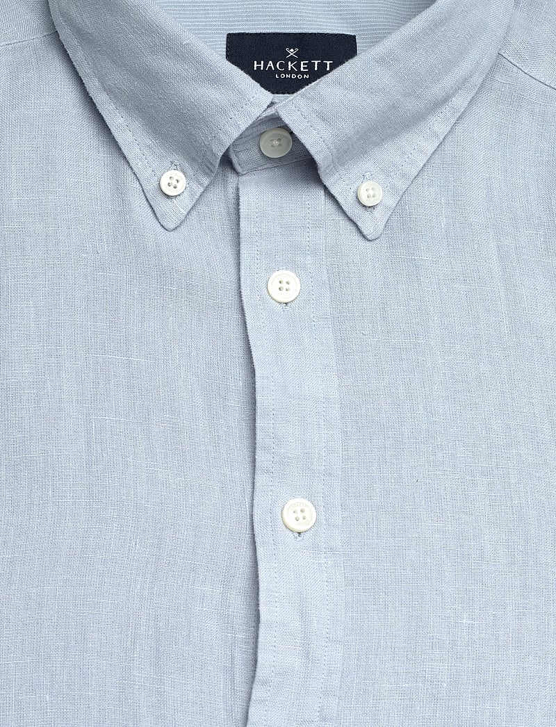Hackett London - ESS GMD LINEN BRPT - linasest riidest särgid - oxford blue - 2