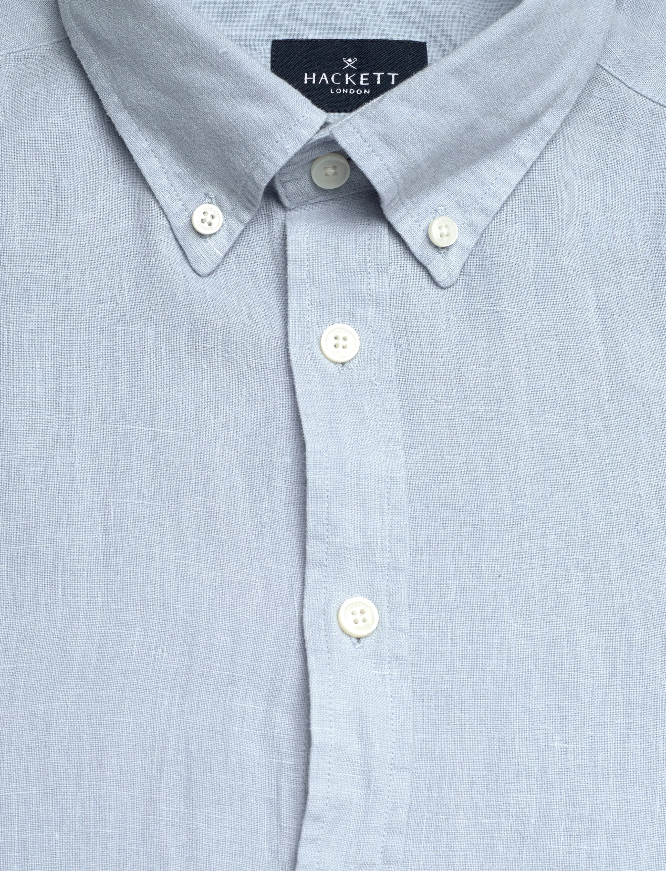 Hackett London - ESS GMD LINEN BRPT - leinenhemden - oxford blue - 5