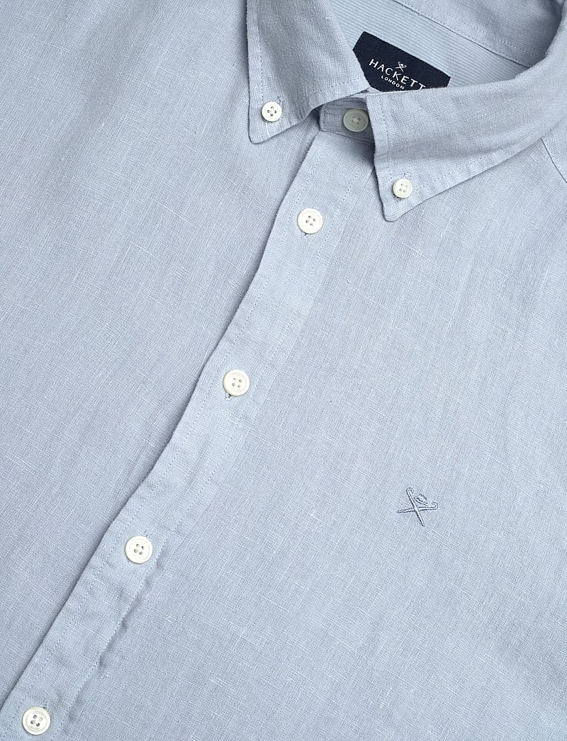 Hackett London - ESS GMD LINEN BRPT - linasest riidest särgid - oxford blue - 3