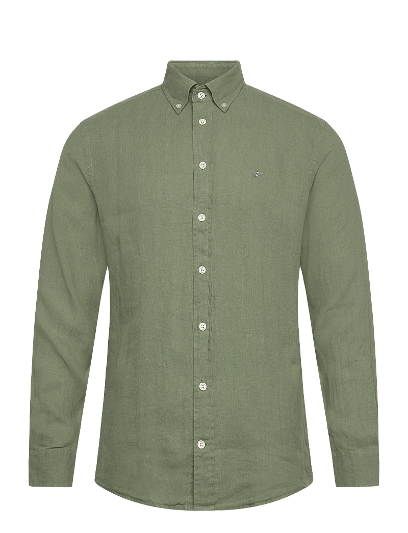 Hackett London - ESS GMD LINEN BRPT - basic-hemden - sage green - 0