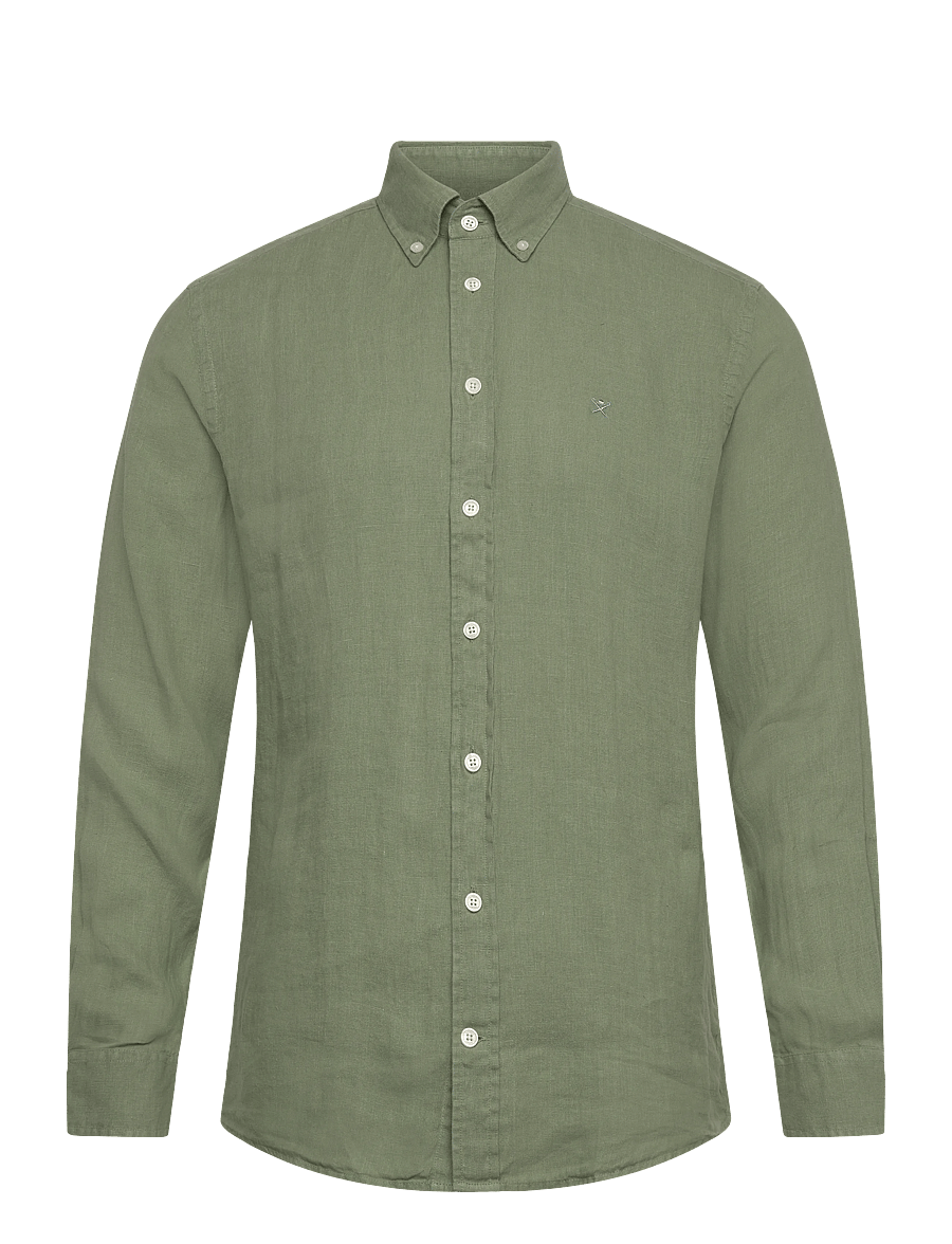 Hackett London - ESS GMD LINEN BRPT - basic-hemden - sage green - 1