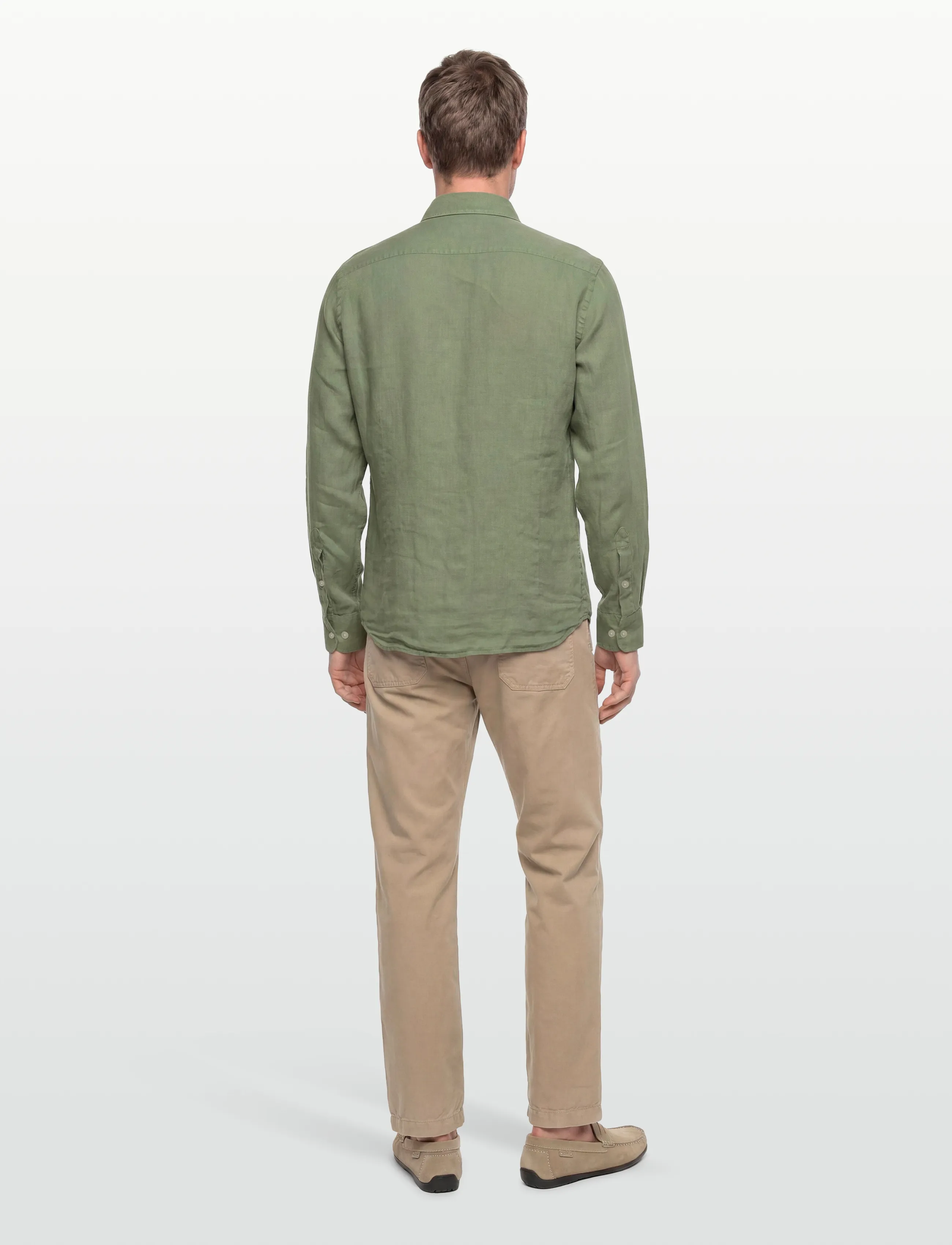 Hackett London - ESS GMD LINEN BRPT - basic-hemden - sage green - 4