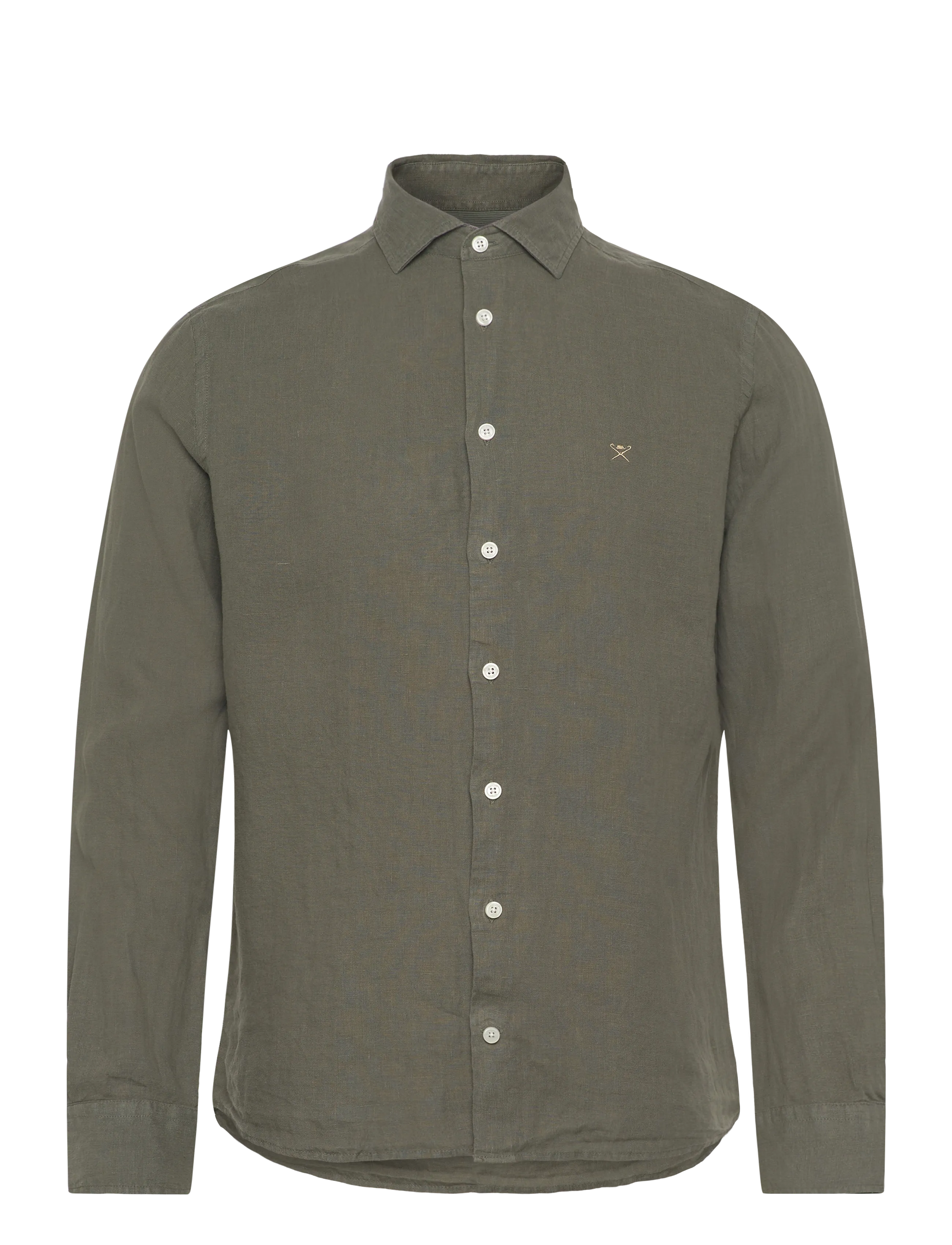 Hackett London ESS GMD LINEN KENT - Nyheder - ARMY GREEN / khaki/green