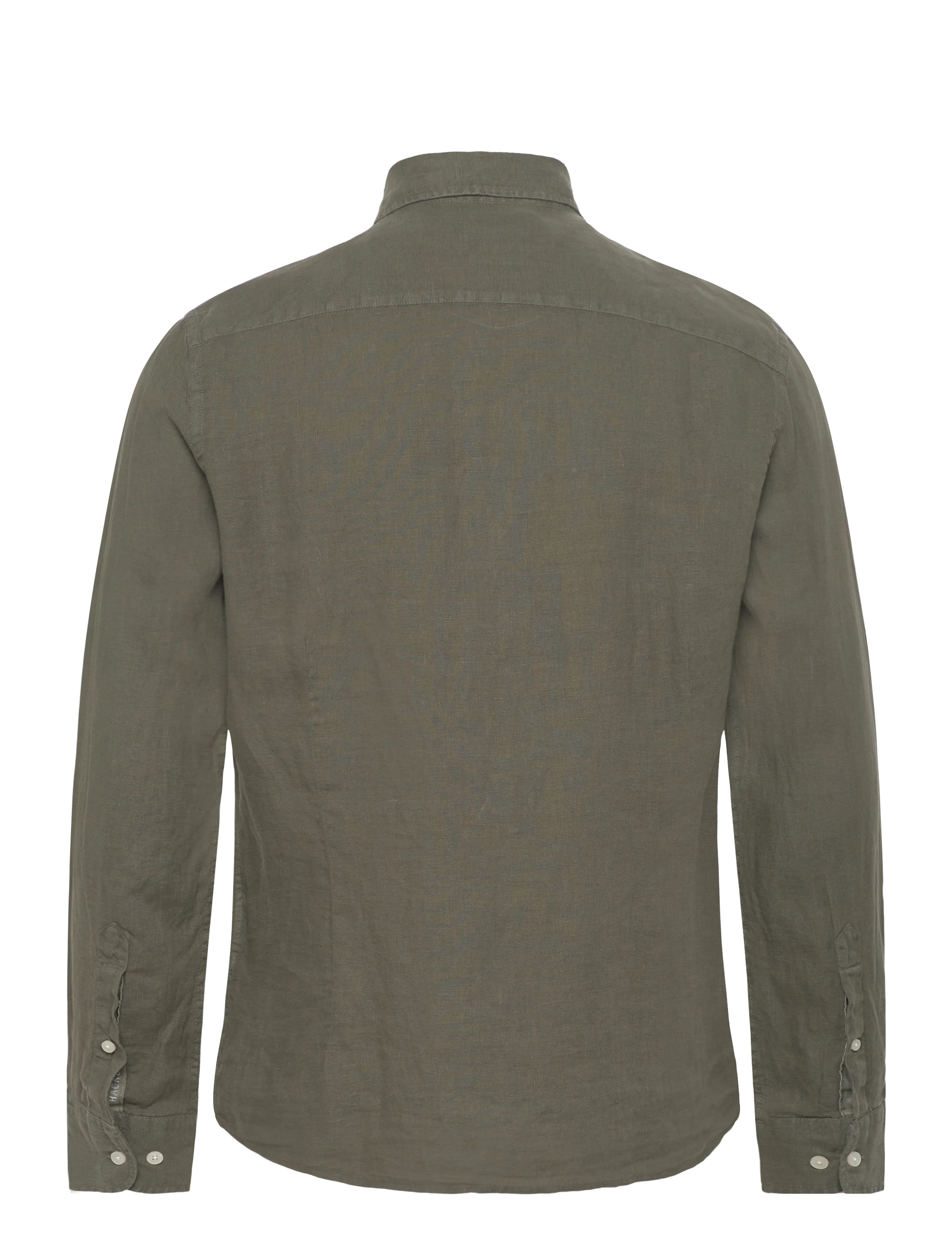 Hackett London - ESS GMD LINEN KENT - linasest riidest särgid - army green - 2