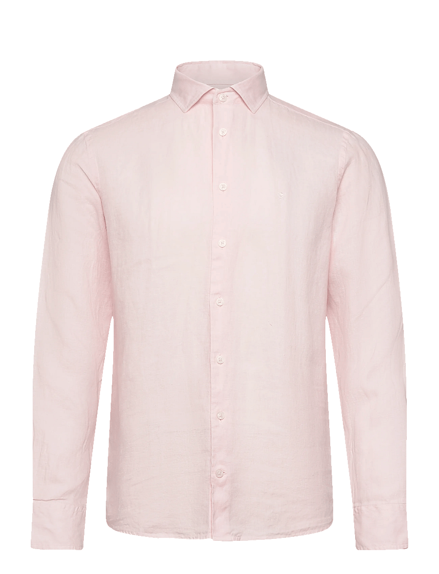 Hackett London - ESS GMD LINEN KENT - linasest riidest särgid - baby pink - 1