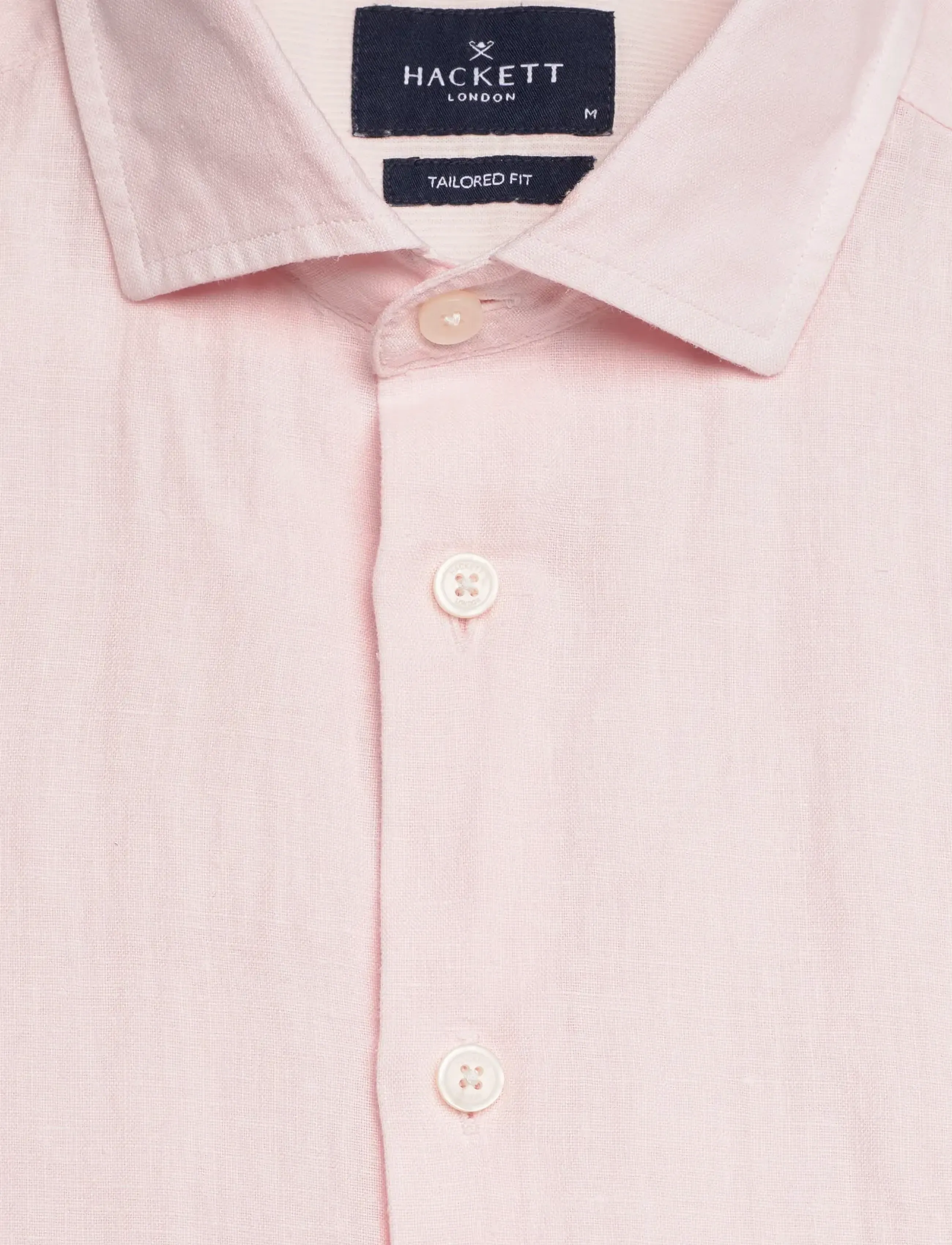 Hackett London - ESS GMD LINEN KENT - linasest riidest särgid - baby pink - 5