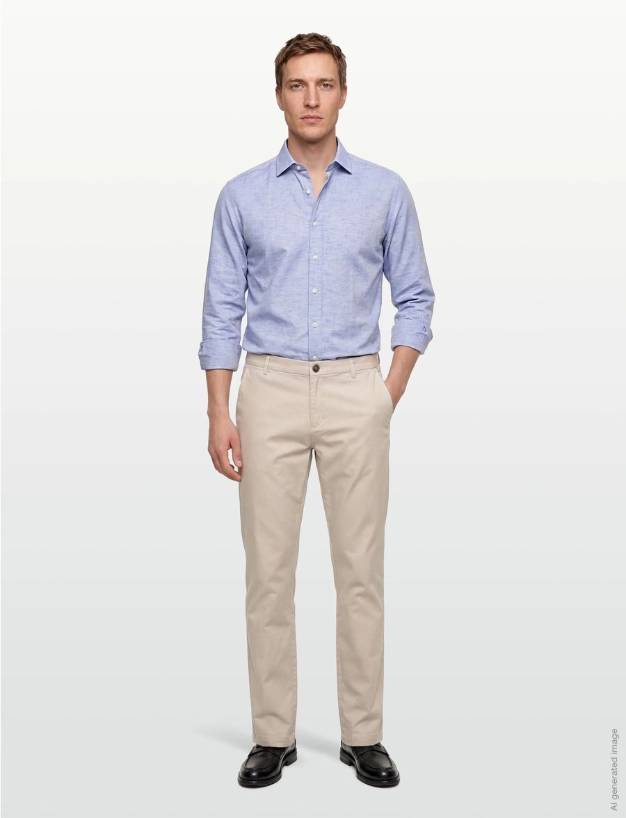 Hackett London - COT LIN SOLID - basic-hemden - summer blue - 0