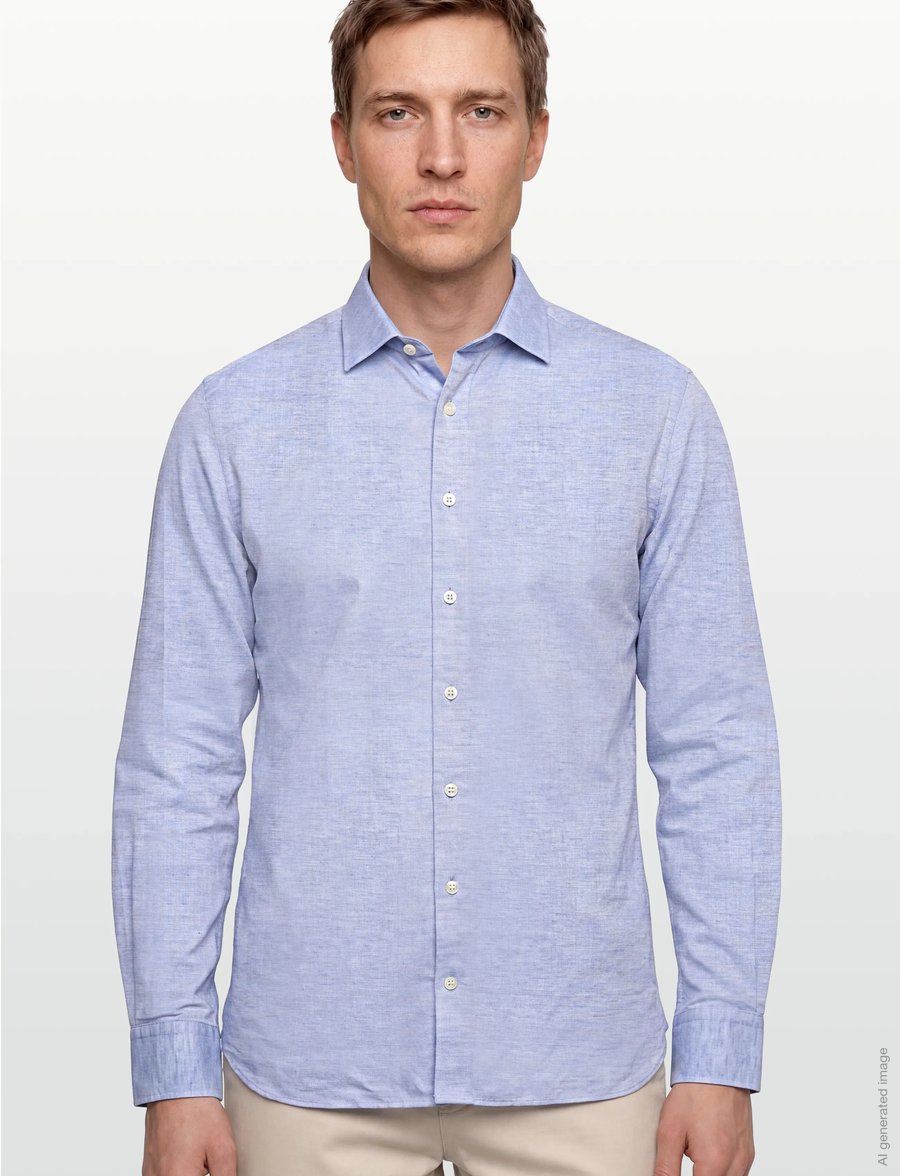Hackett London - COT LIN SOLID - basic-hemden - summer blue - 3