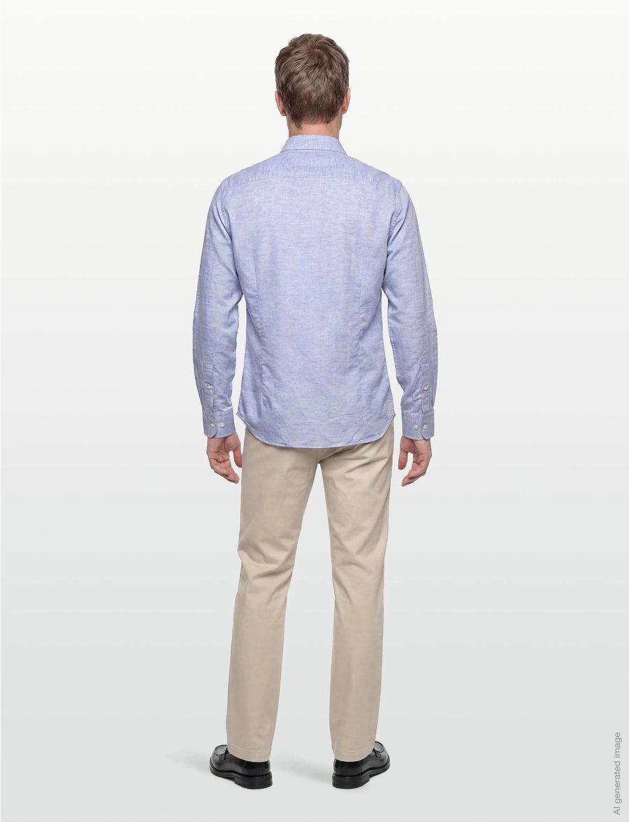 Hackett London - COT LIN SOLID - basic-hemden - summer blue - 4