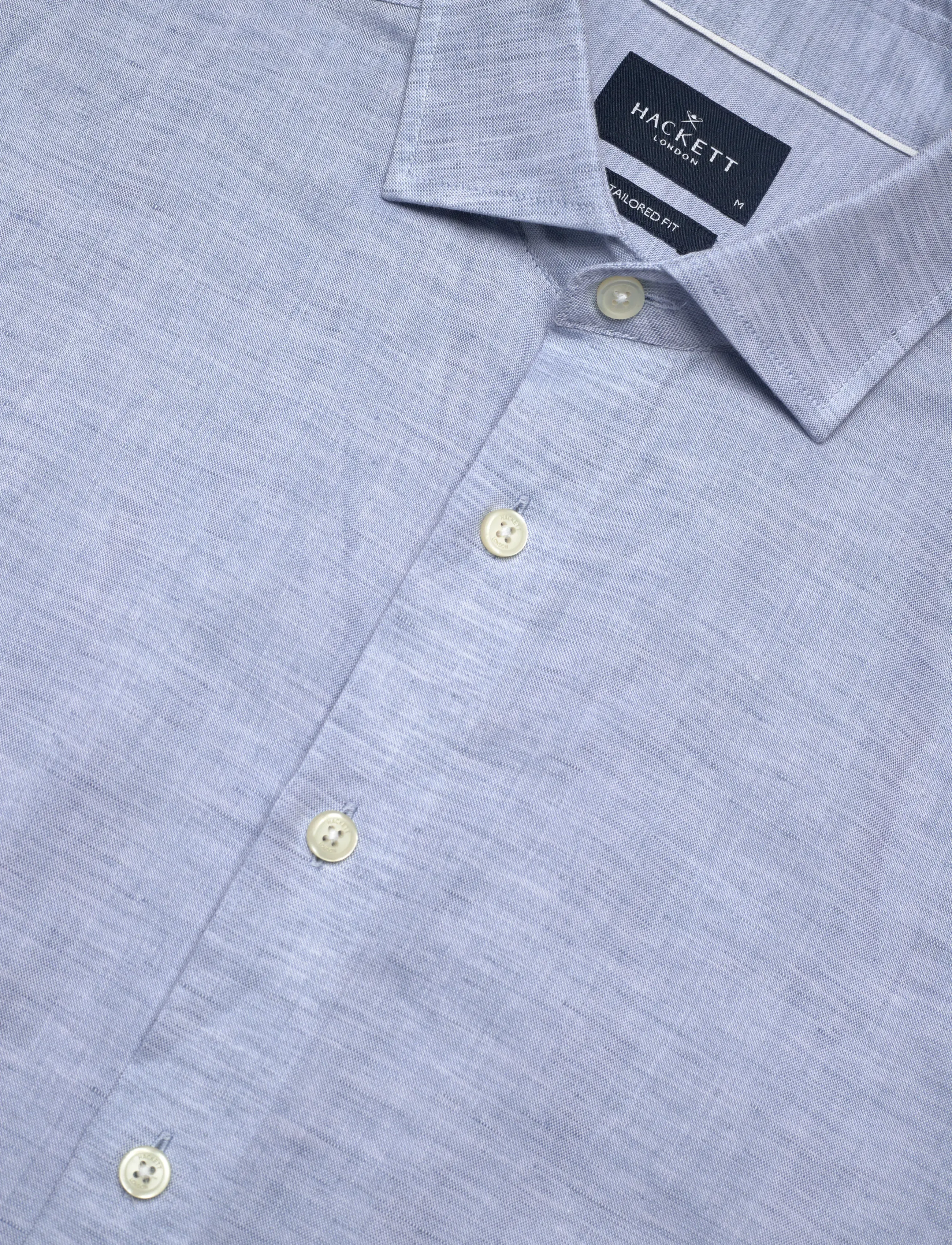 Hackett London - COT LIN SOLID - basic-hemden - summer blue - 3
