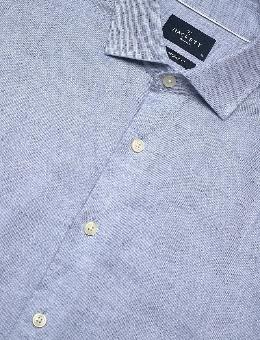Hackett London - COT LIN SOLID - basic-hemden - summer blue - 3