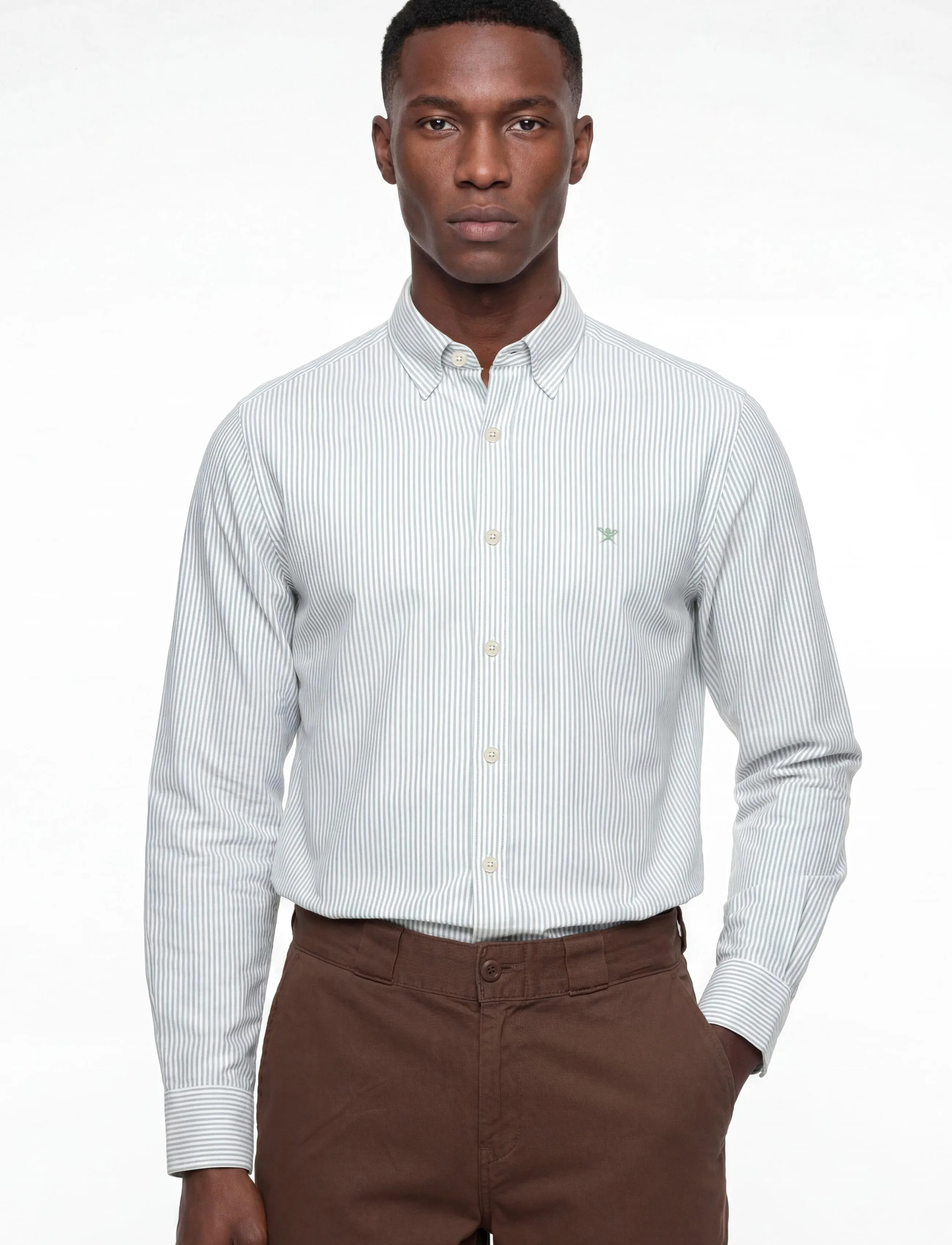 Hackett London - ESS LINEN BENGAL - basic shirts - sage green - 3