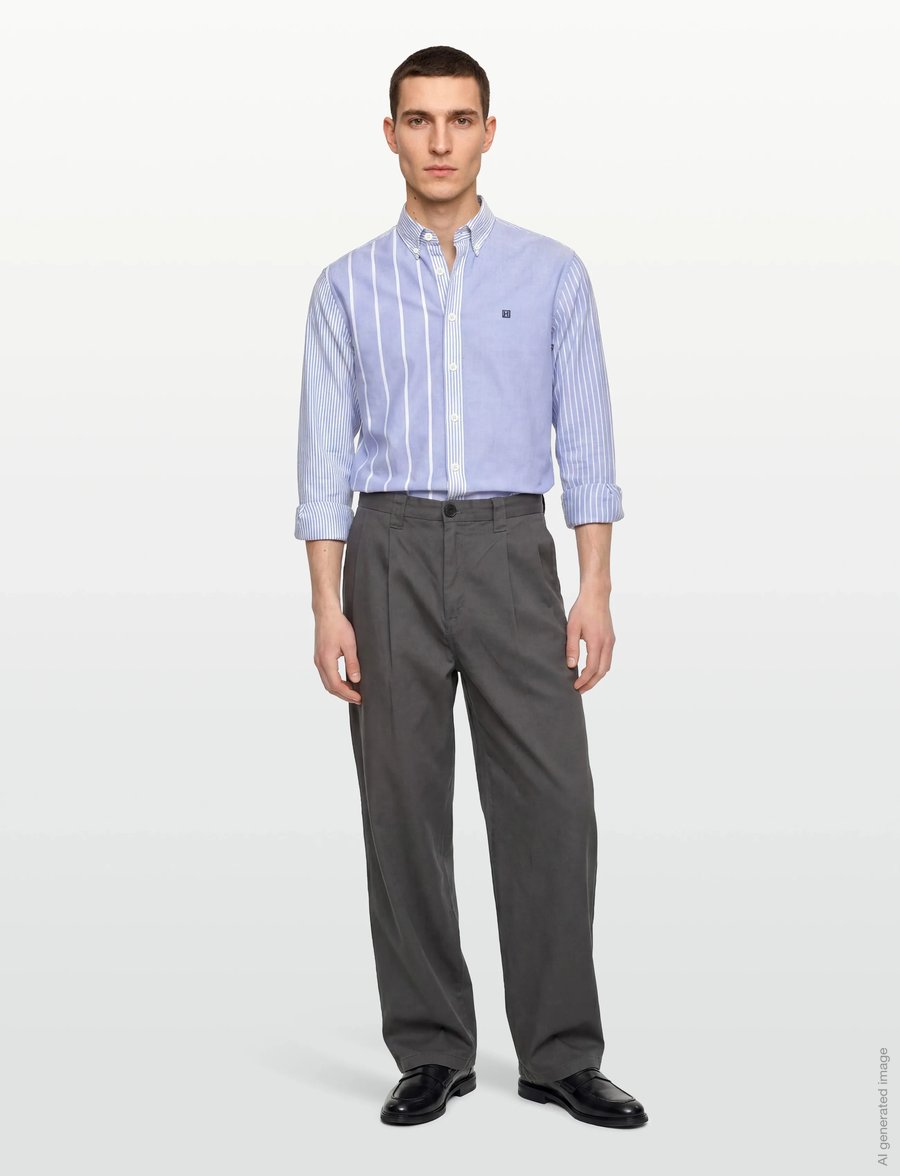 Hackett London - HERITAGE PATCHWORK OXF - tavalised t-särgid - summer blue - 0