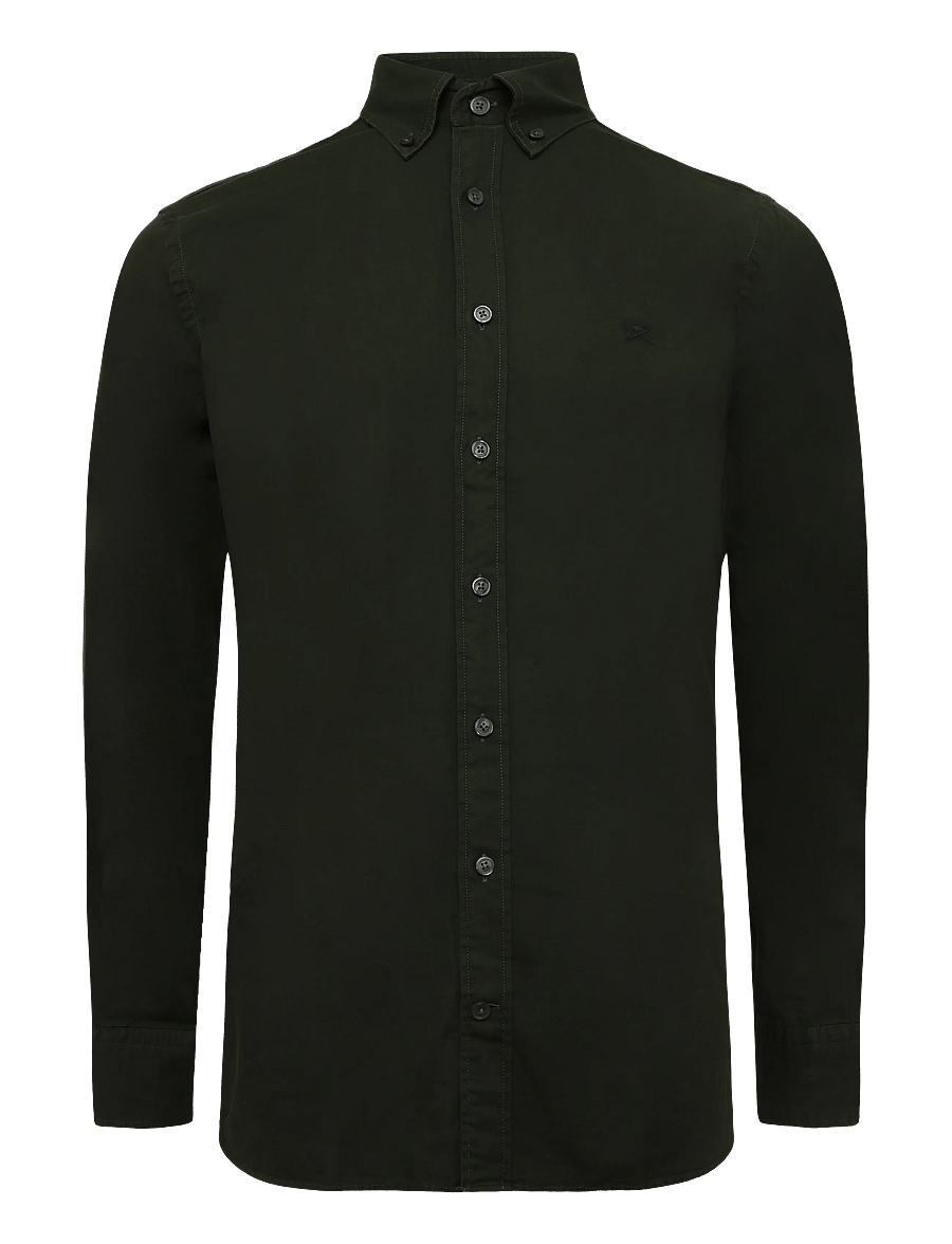 Hackett London - ESS GMT DYED OXFORD - hunter green - 0