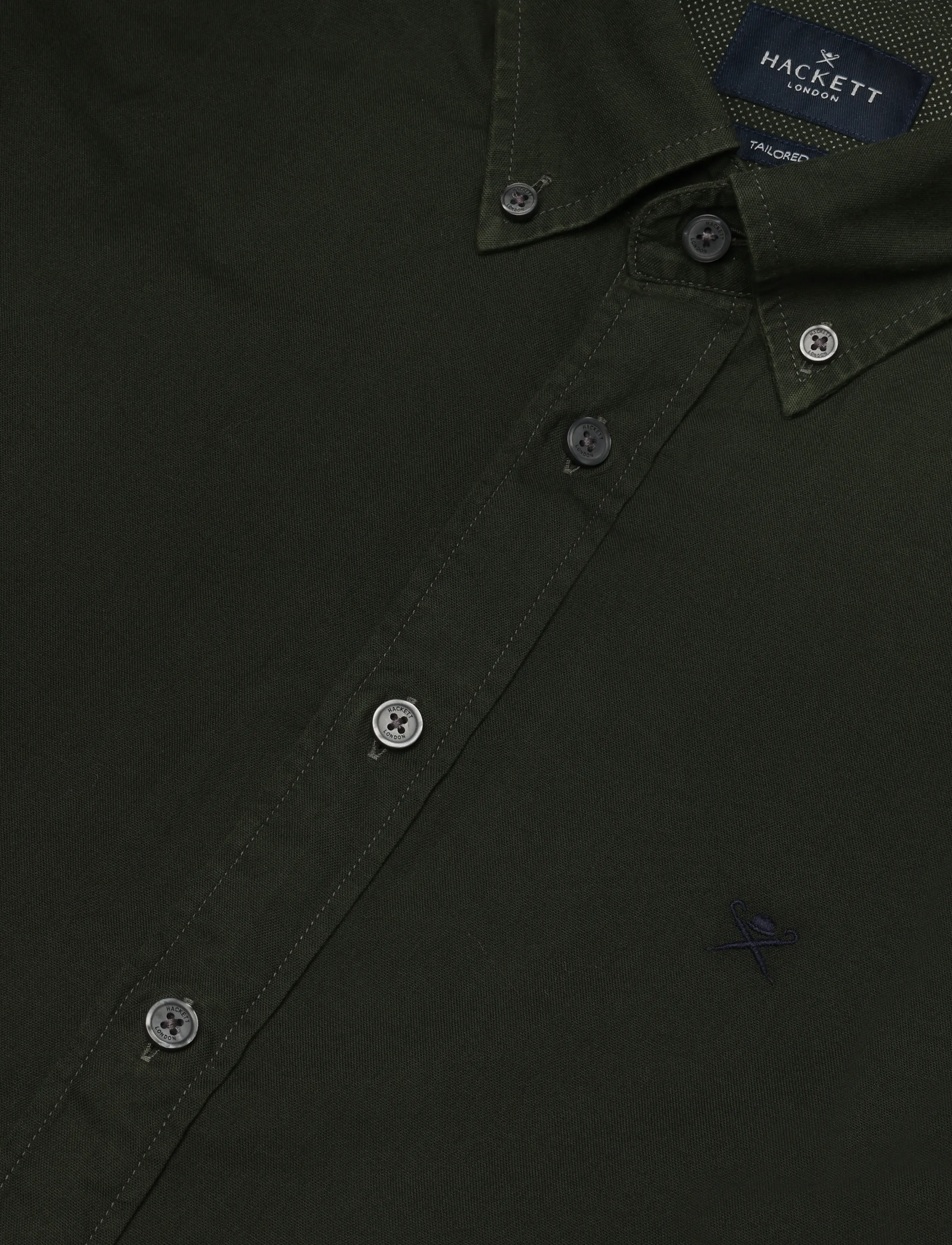 Hackett London - ESS GMT DYED OXFORD - hunter green - 2