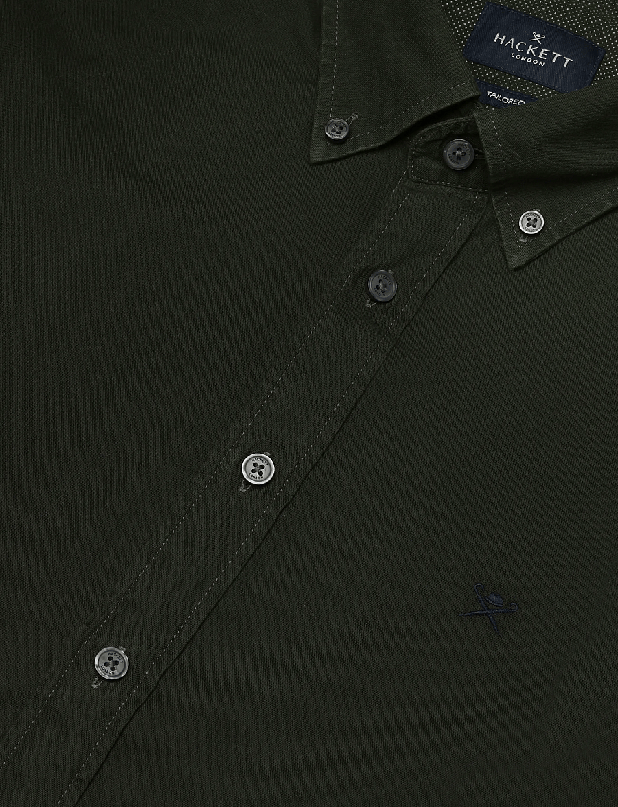 Hackett London - ESS GMT DYED OXFORD - hunter green - 2
