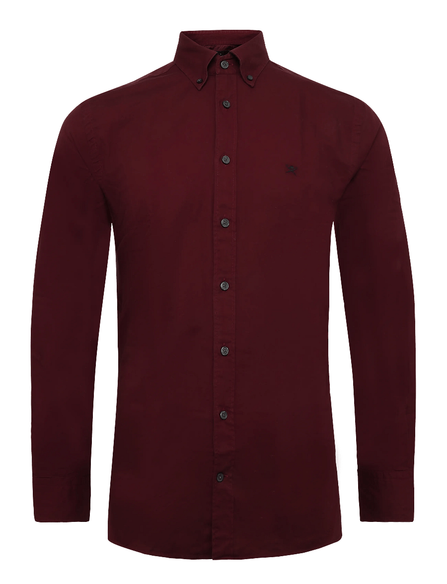 Hackett London - ESS GMT DYED OXFORD - oxblood red - 0