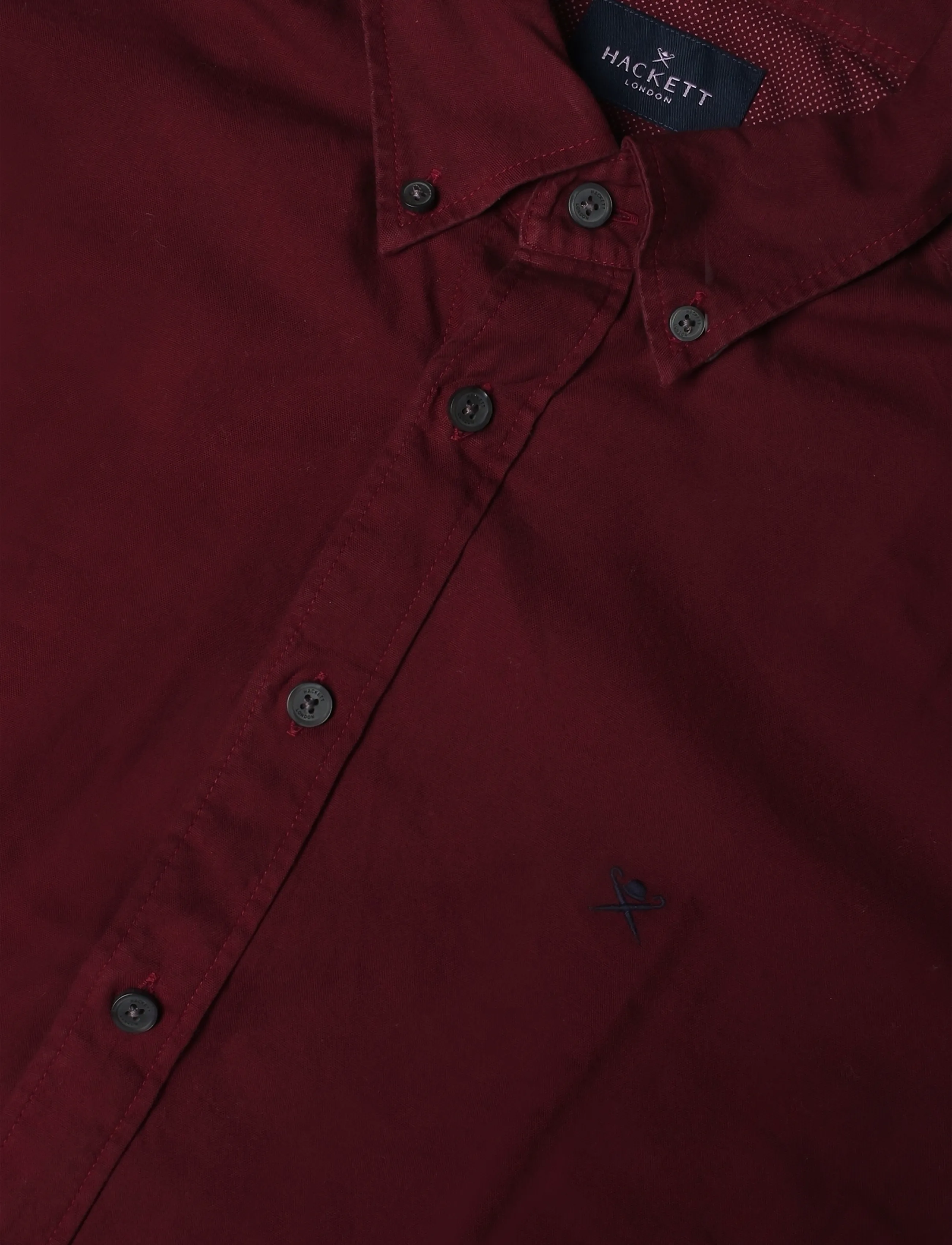 Hackett London - ESS GMT DYED OXFORD - oxblood red - 2