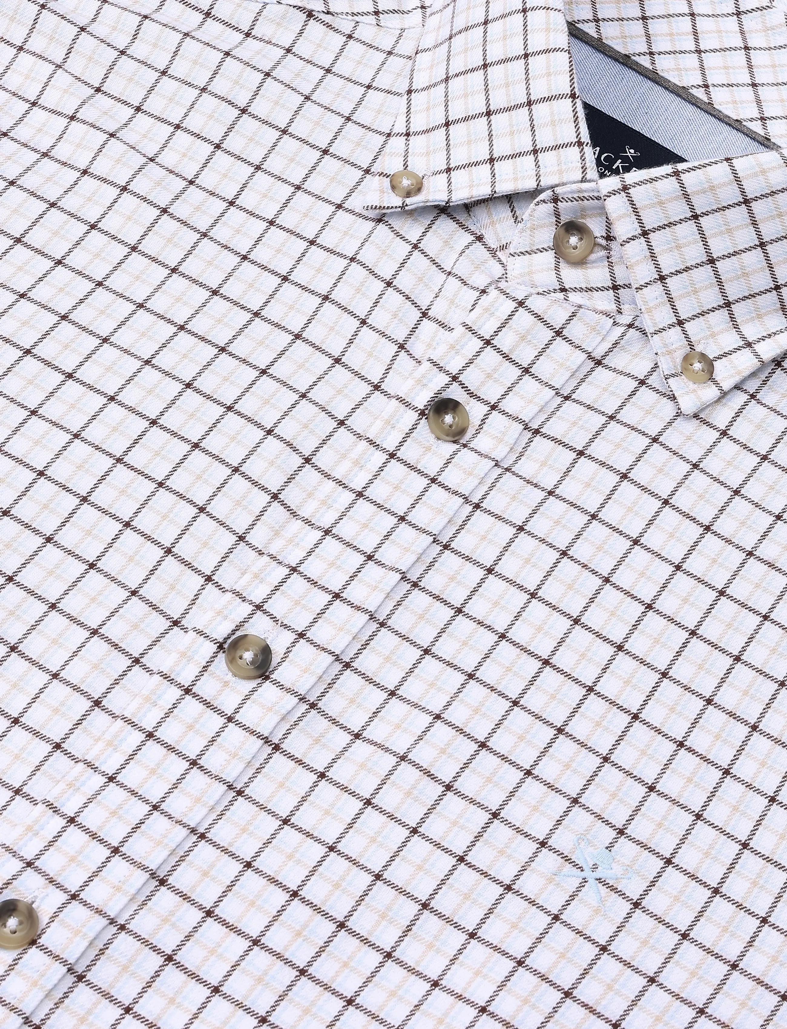 Hackett London - FLANNEL CHECK - ebony brown - 2