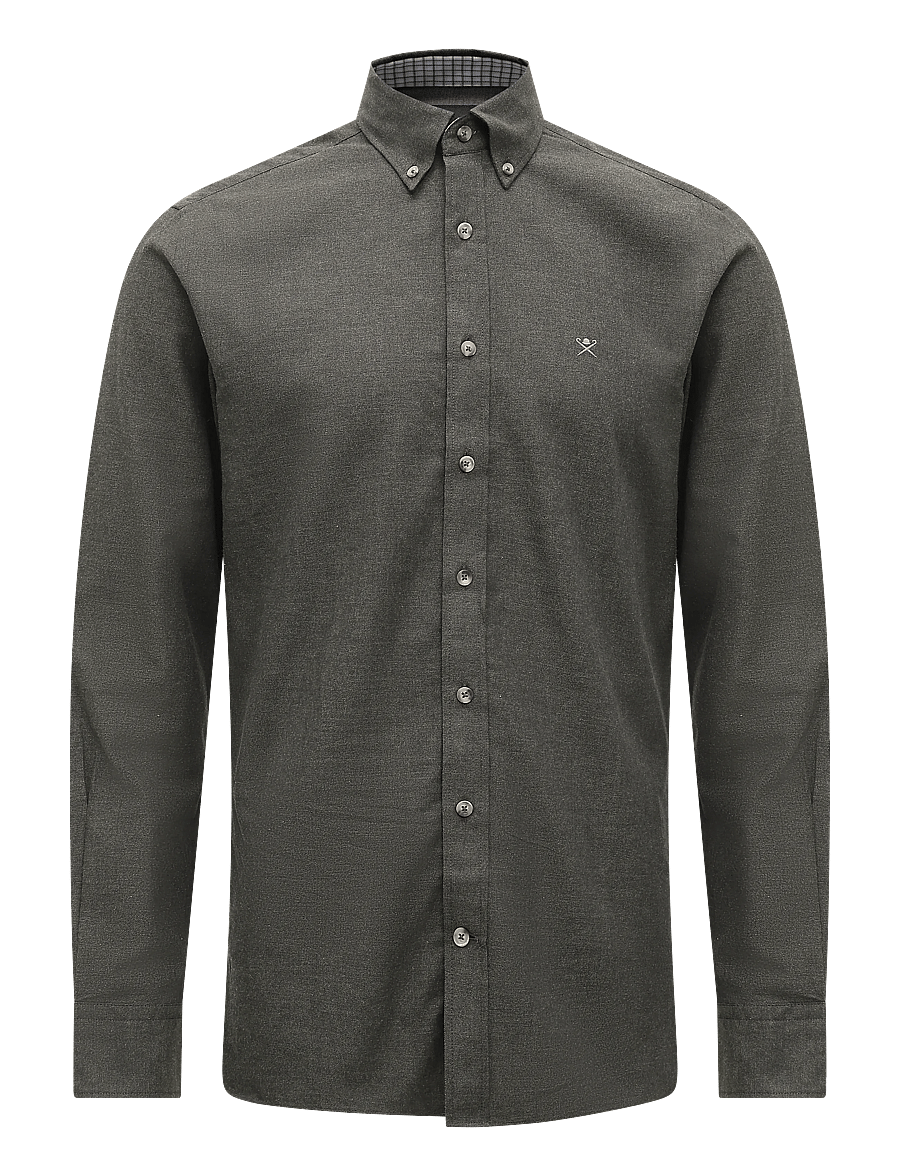Hackett London - FLANNEL MULTI TRIM - flannel-skjorter - hunter green - 0