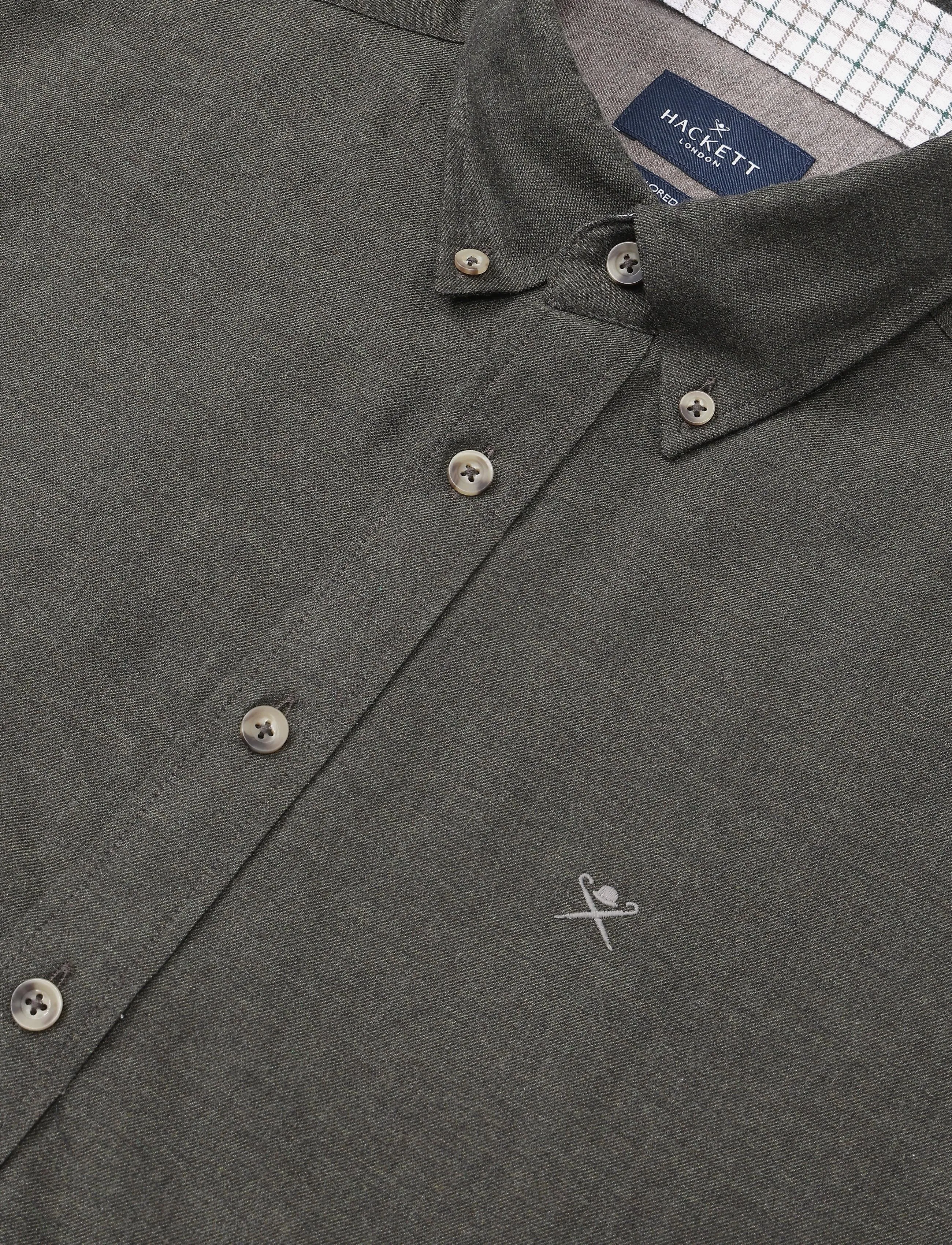 Hackett London - FLANNEL MULTI TRIM - flannel-skjorter - hunter green - 2