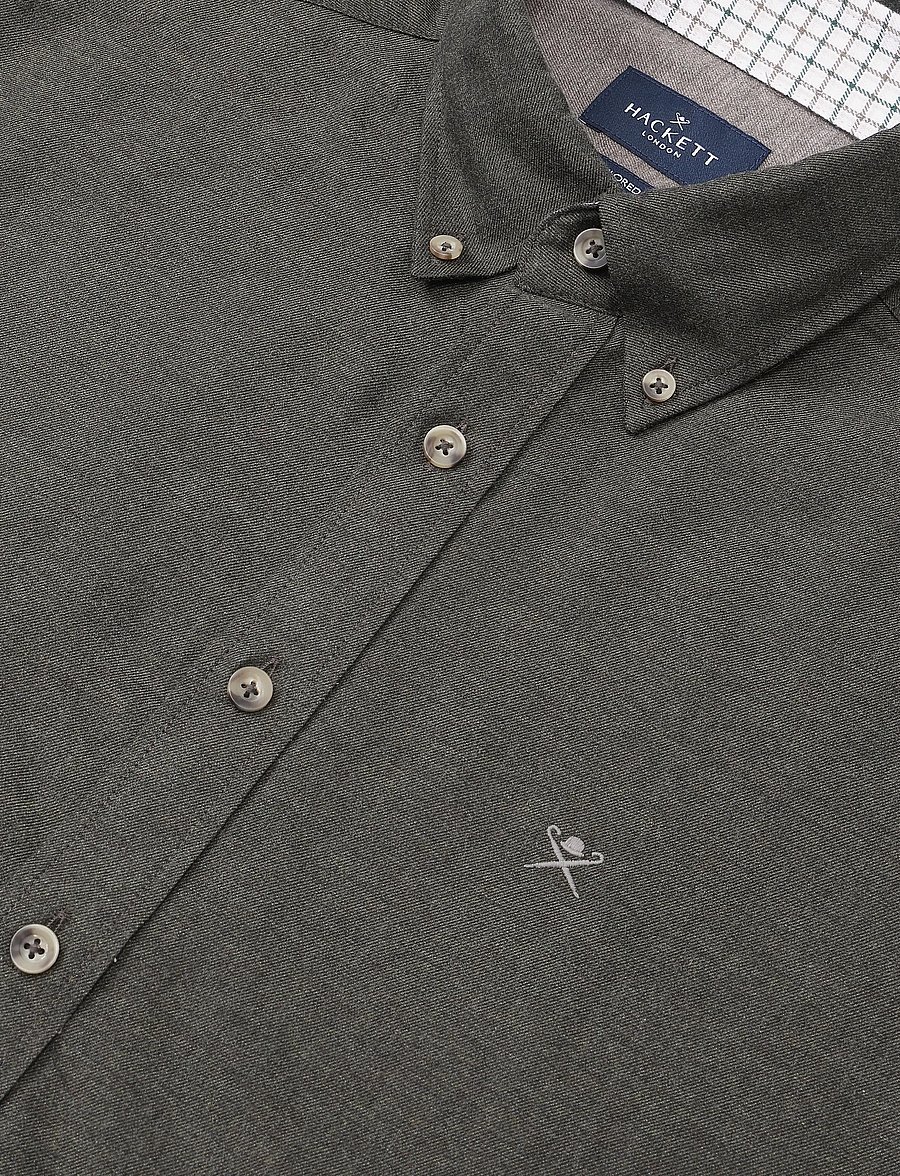 Hackett London - FLANNEL MULTI TRIM - flannel-skjorter - hunter green - 2