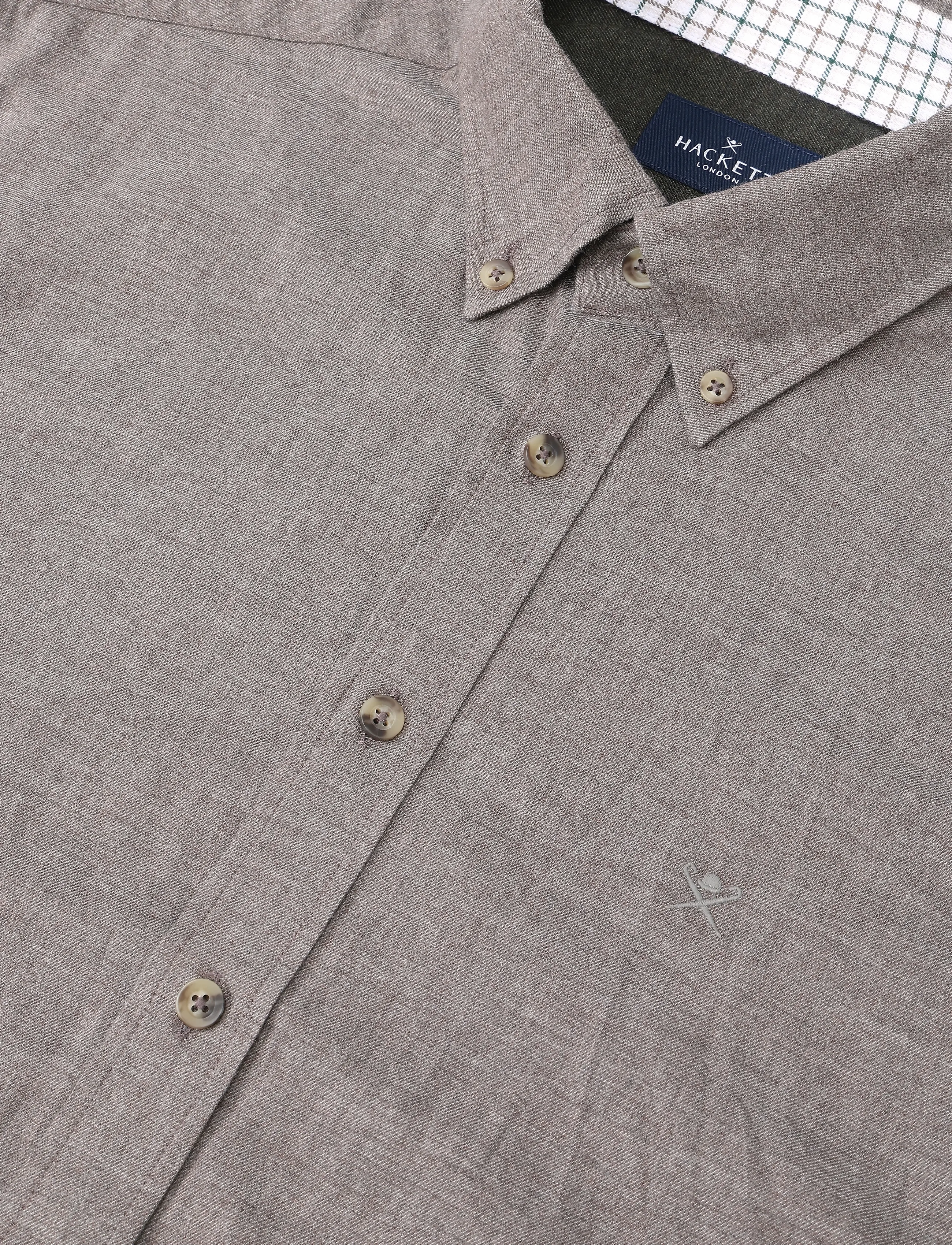 Hackett London - FLANNEL MULTI TRIM - flannel-skjorter - putty beige - 2