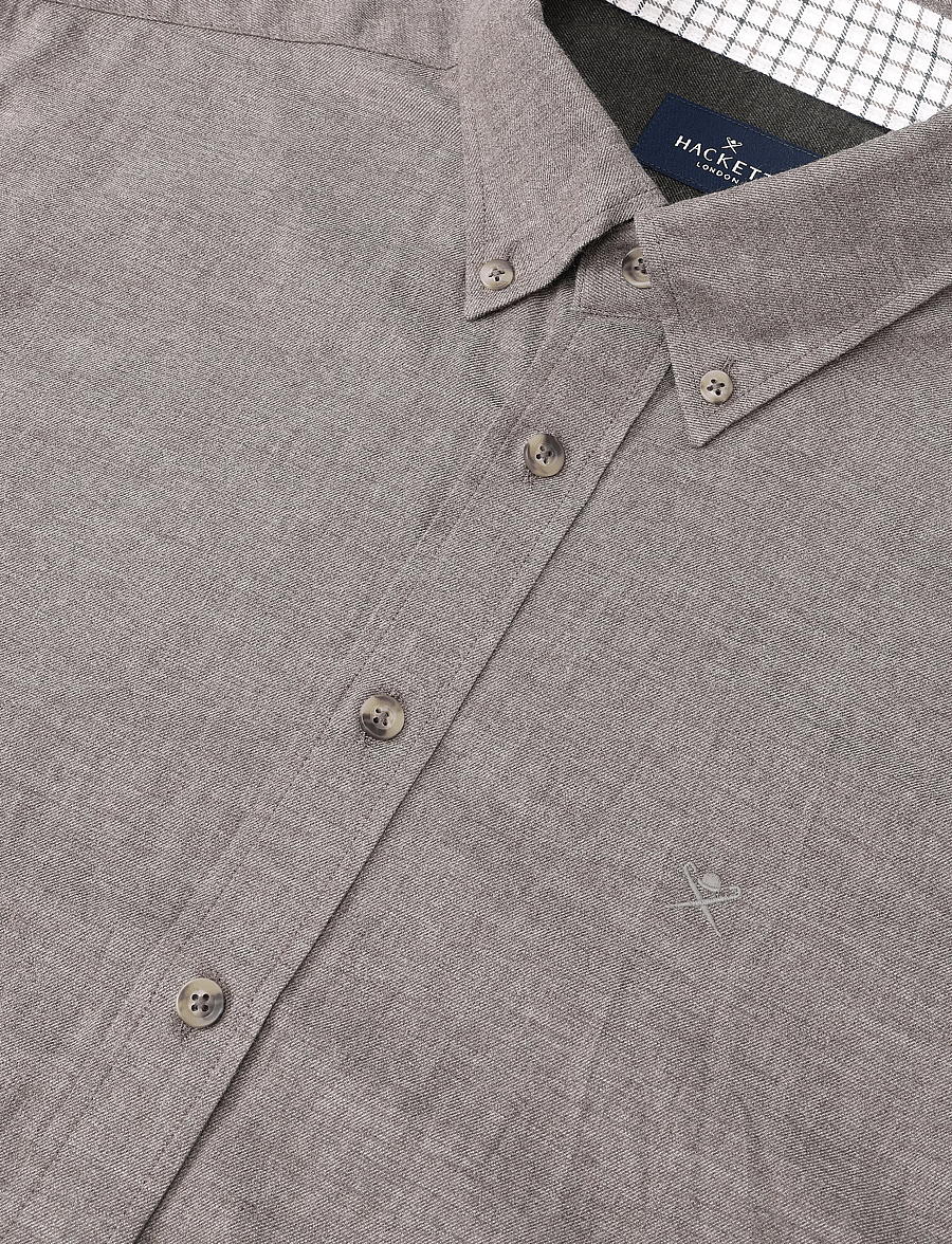 Hackett London - FLANNEL MULTI TRIM - flannel-skjorter - putty beige - 2