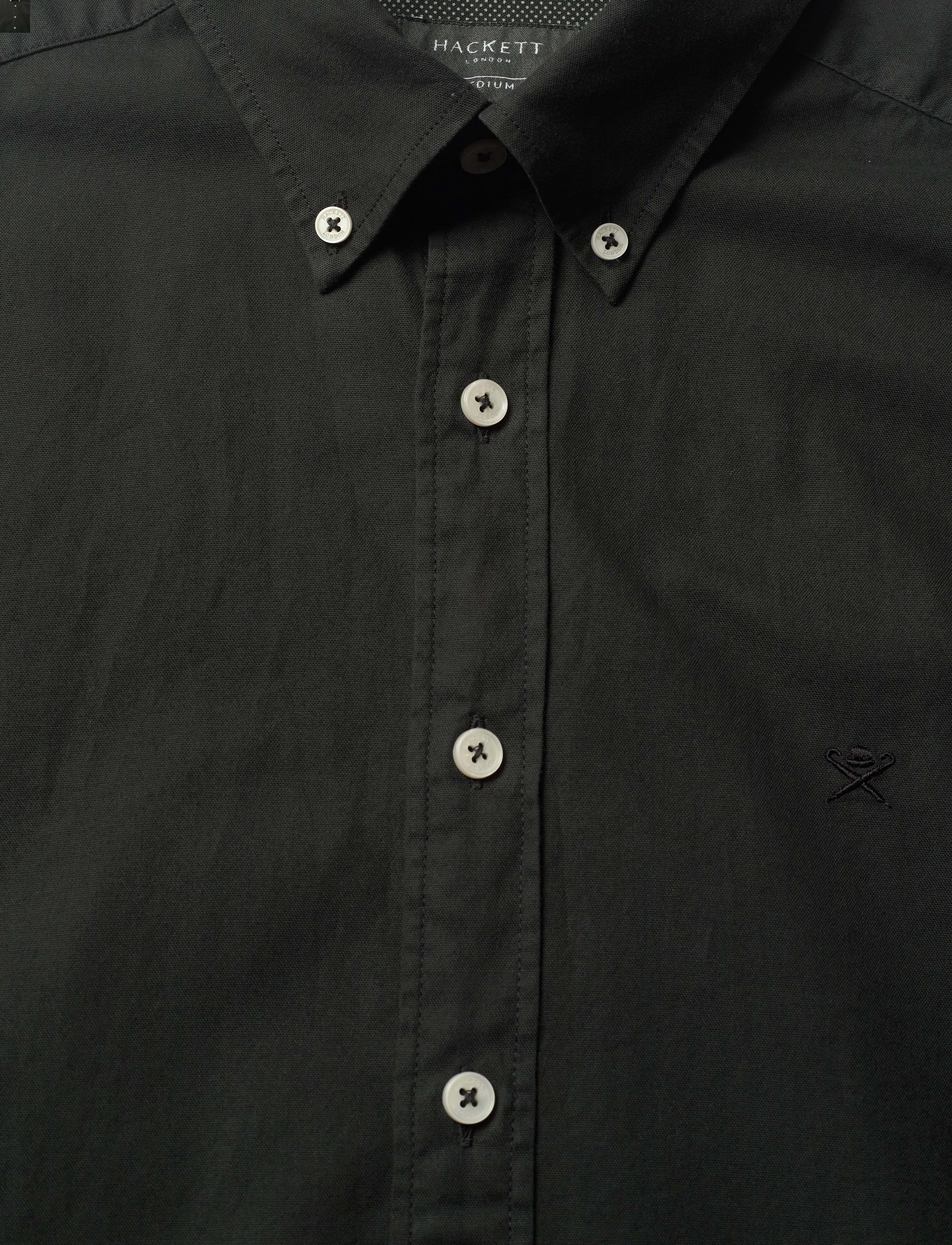 Hackett London - GARMENT DYED OXFORD - dark green - 2