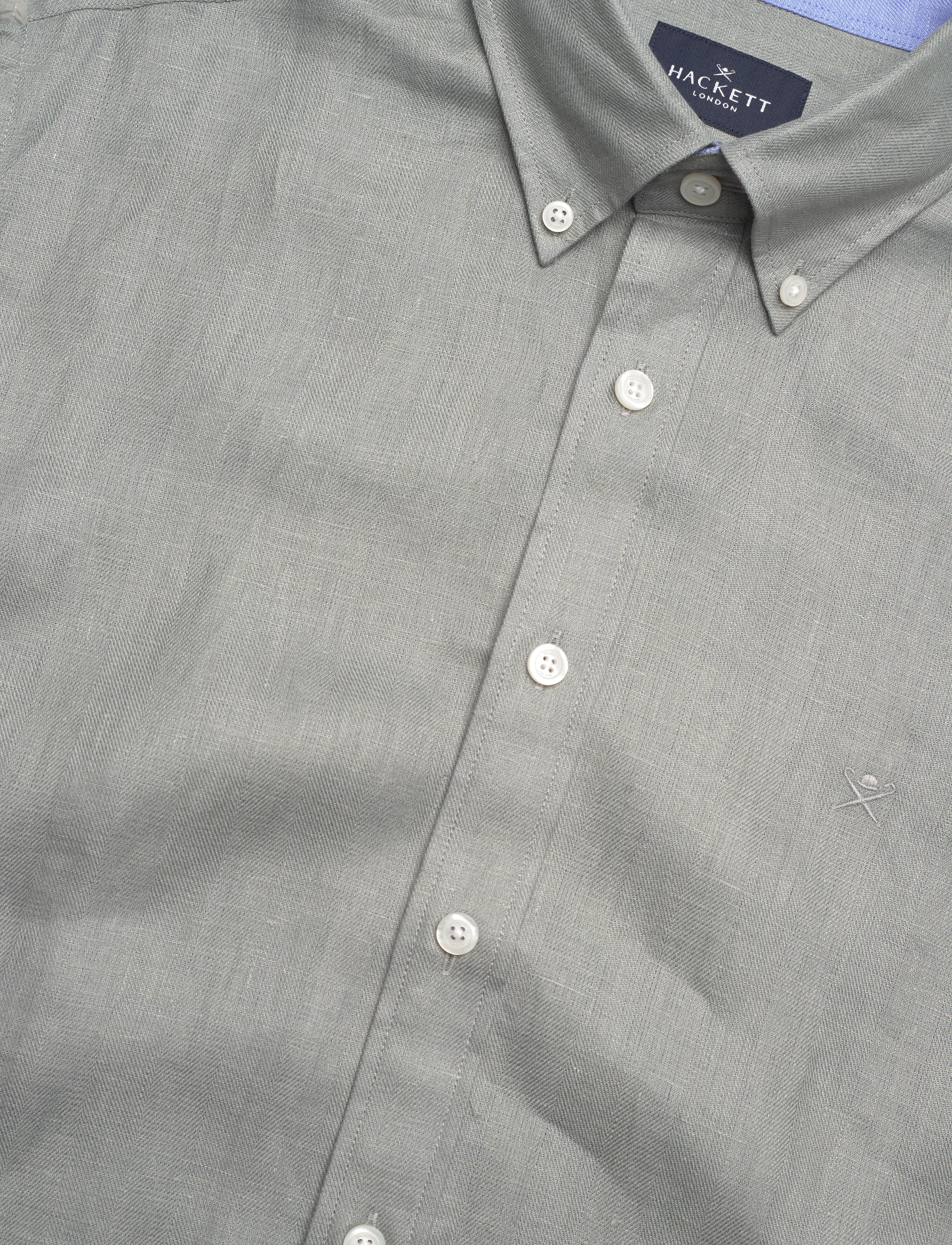 Hackett London - LINEN HERRINGBONE - green - 3