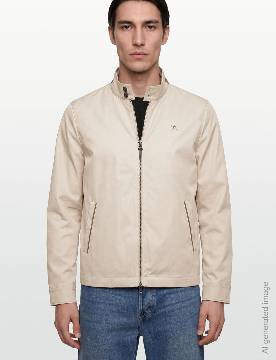 Hackett London - COTTON HARRINGTON - Õhukesed jakid - linen beige - 3