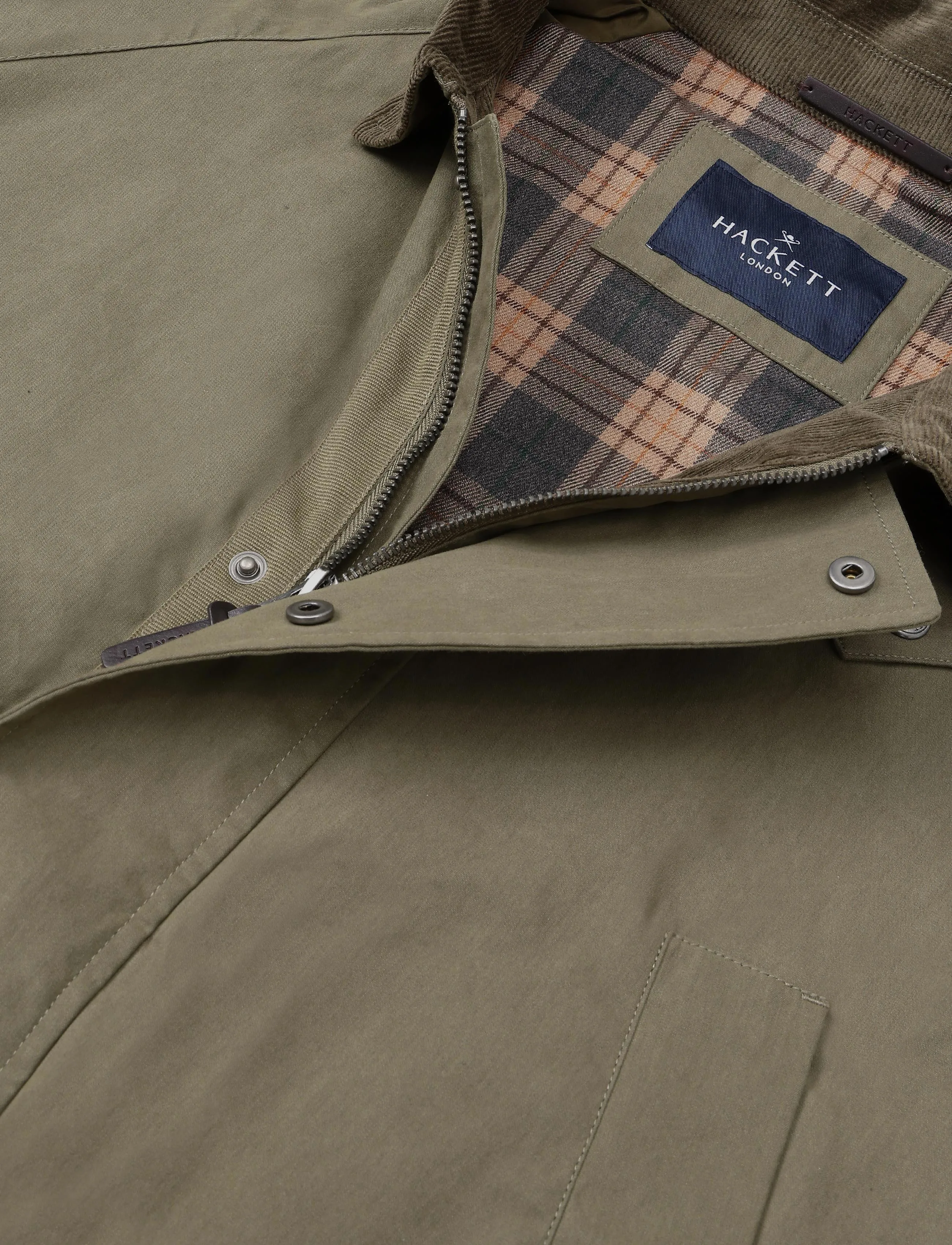 Hackett London - COTTON FIELD JKT - olive green - 2