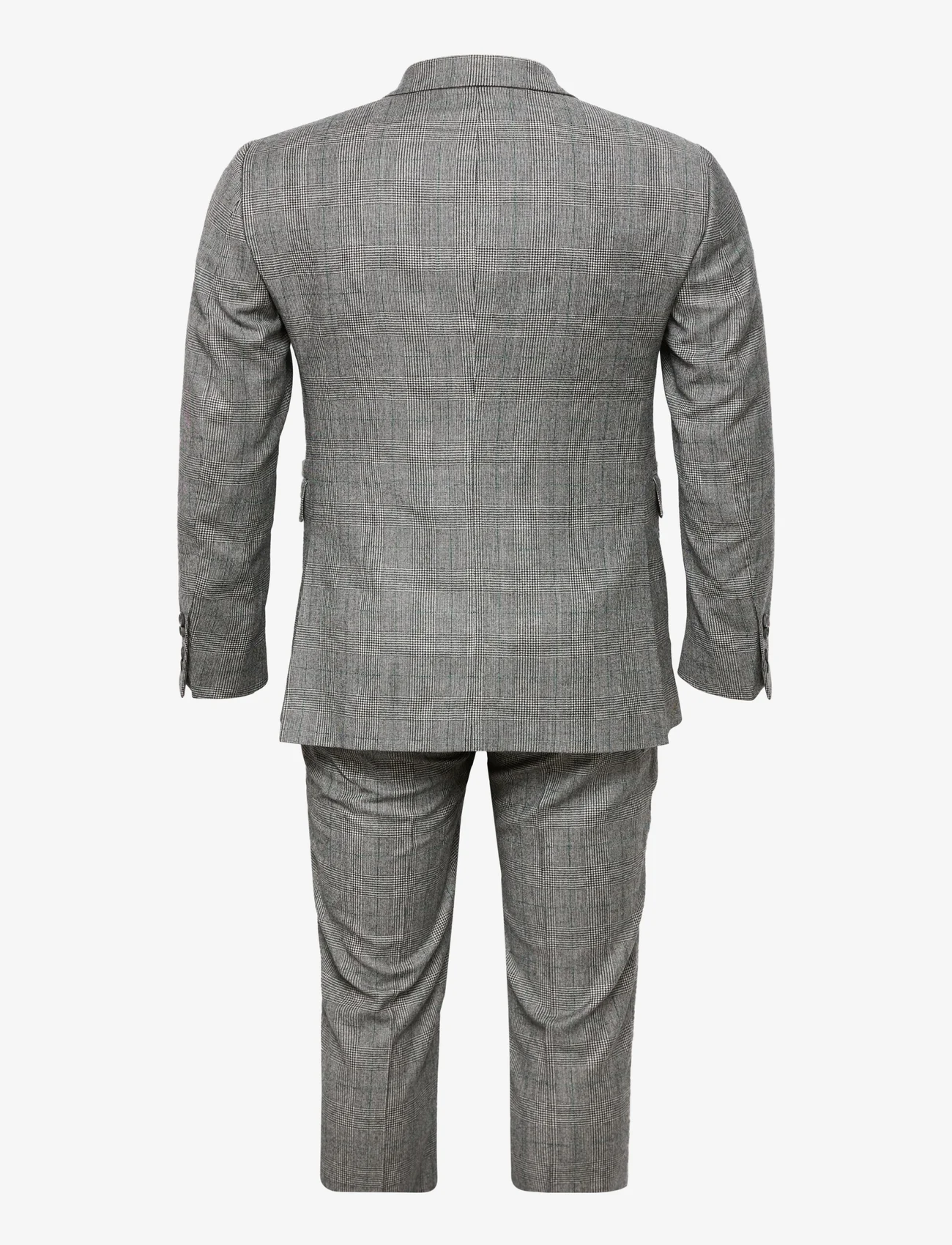 Hackett London - SR FLAN POW DB PK W - double breasted suits - grey/green - 1