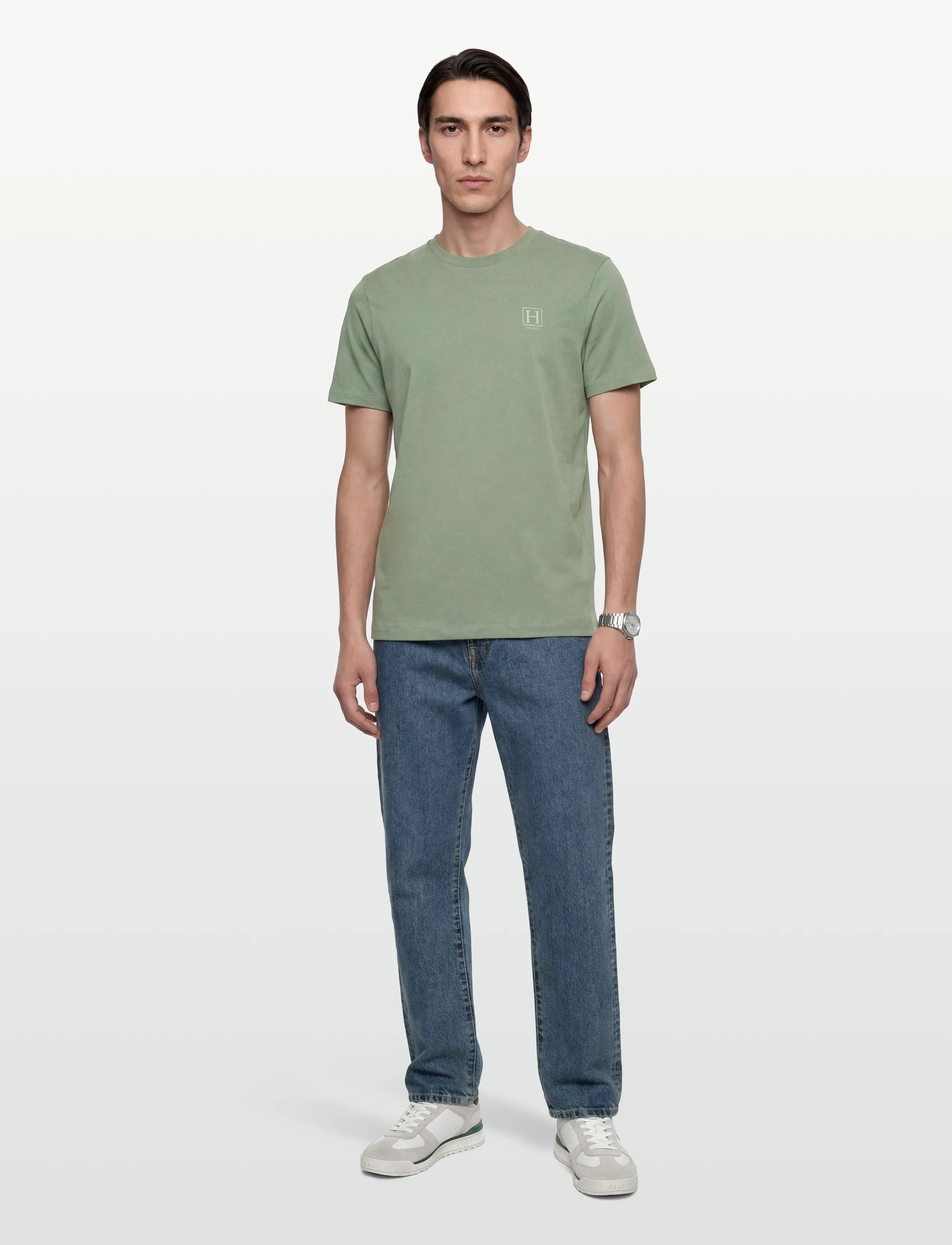 Hackett London HERITAGE H SMALL LOGO - Tøj - SAGE GREEN / green